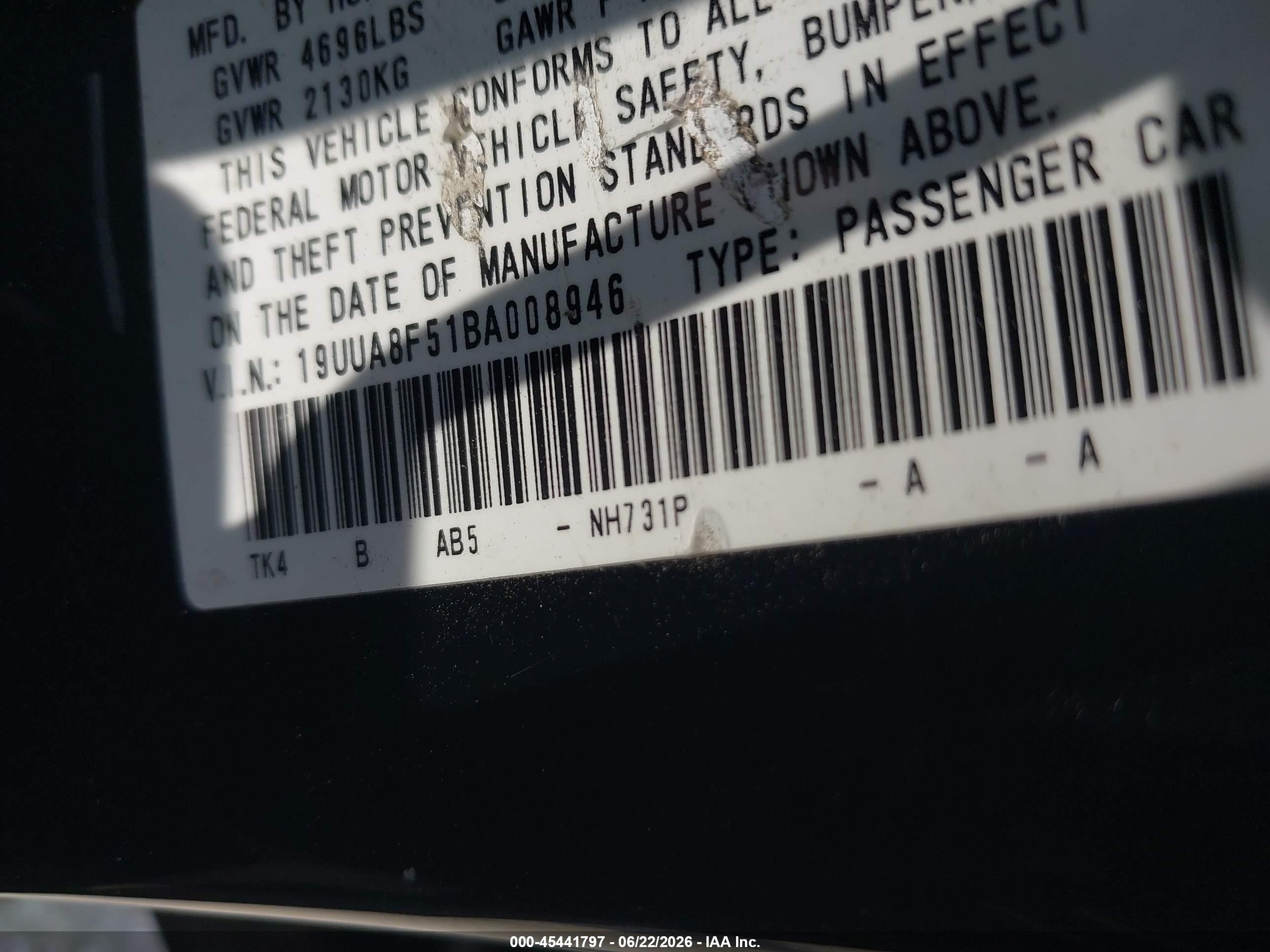 2011 Acura Tl 3.5 Black vin: 19UUA8F51BA008946