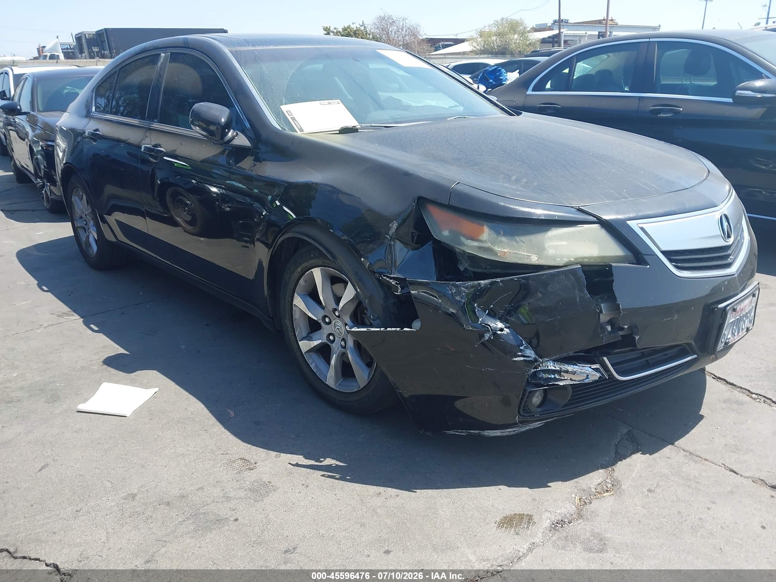 2012 Acura Tl 3.5 Black vin: 19UUA8F51CA014571