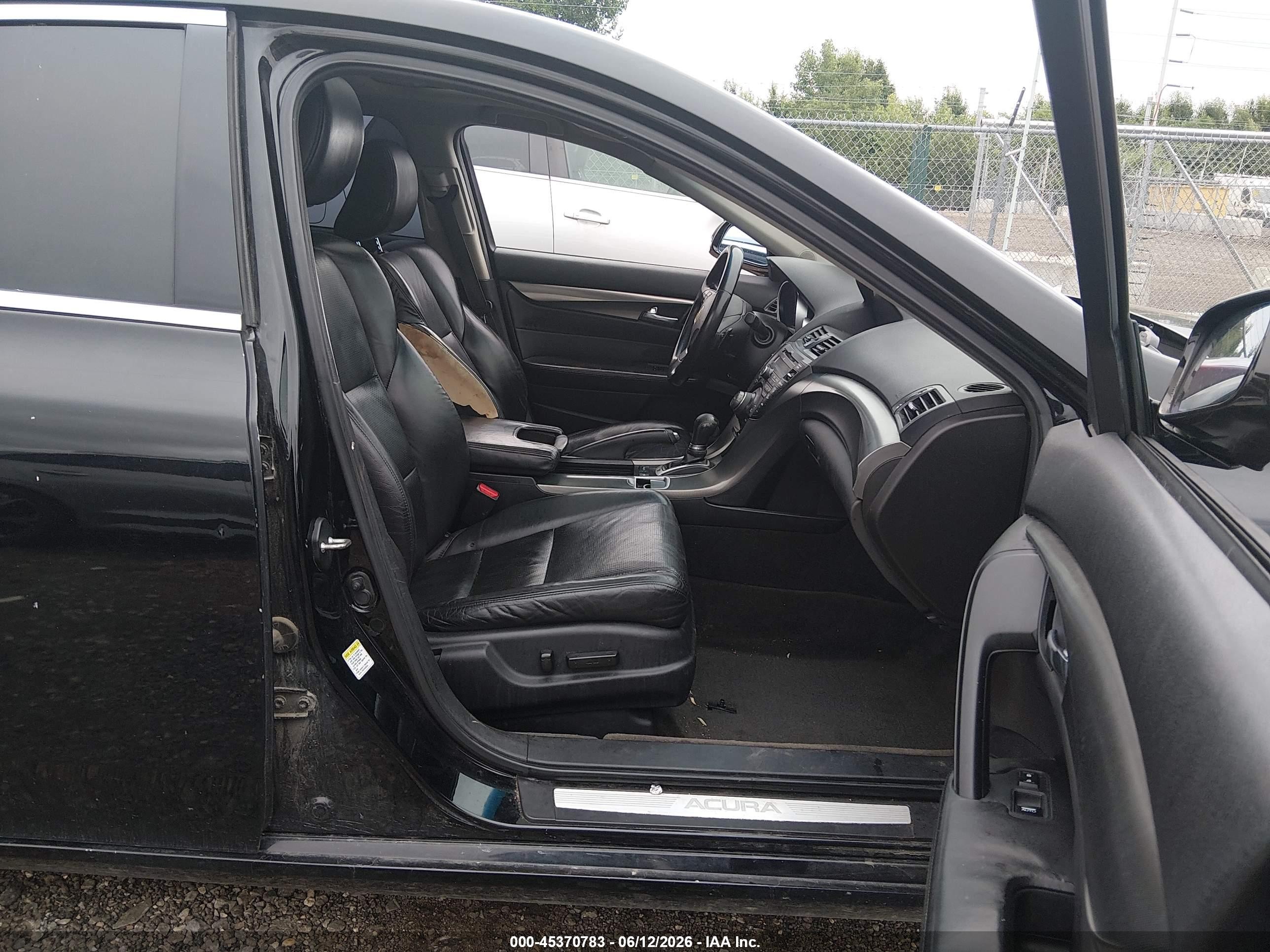2012 Acura Tl 3.5 Black vin: 19UUA8F51CA024114
