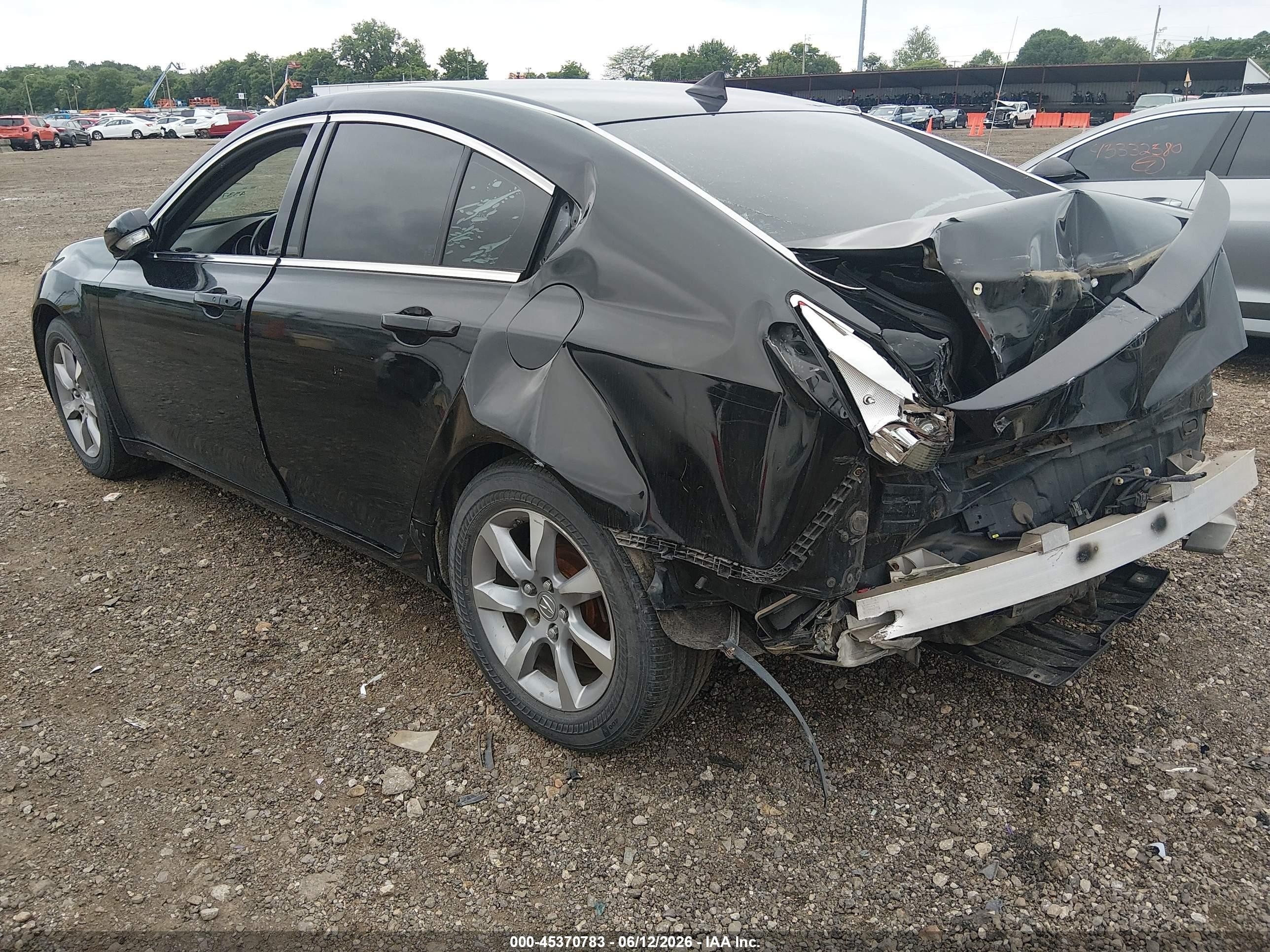 2012 Acura Tl 3.5 Black vin: 19UUA8F51CA024114