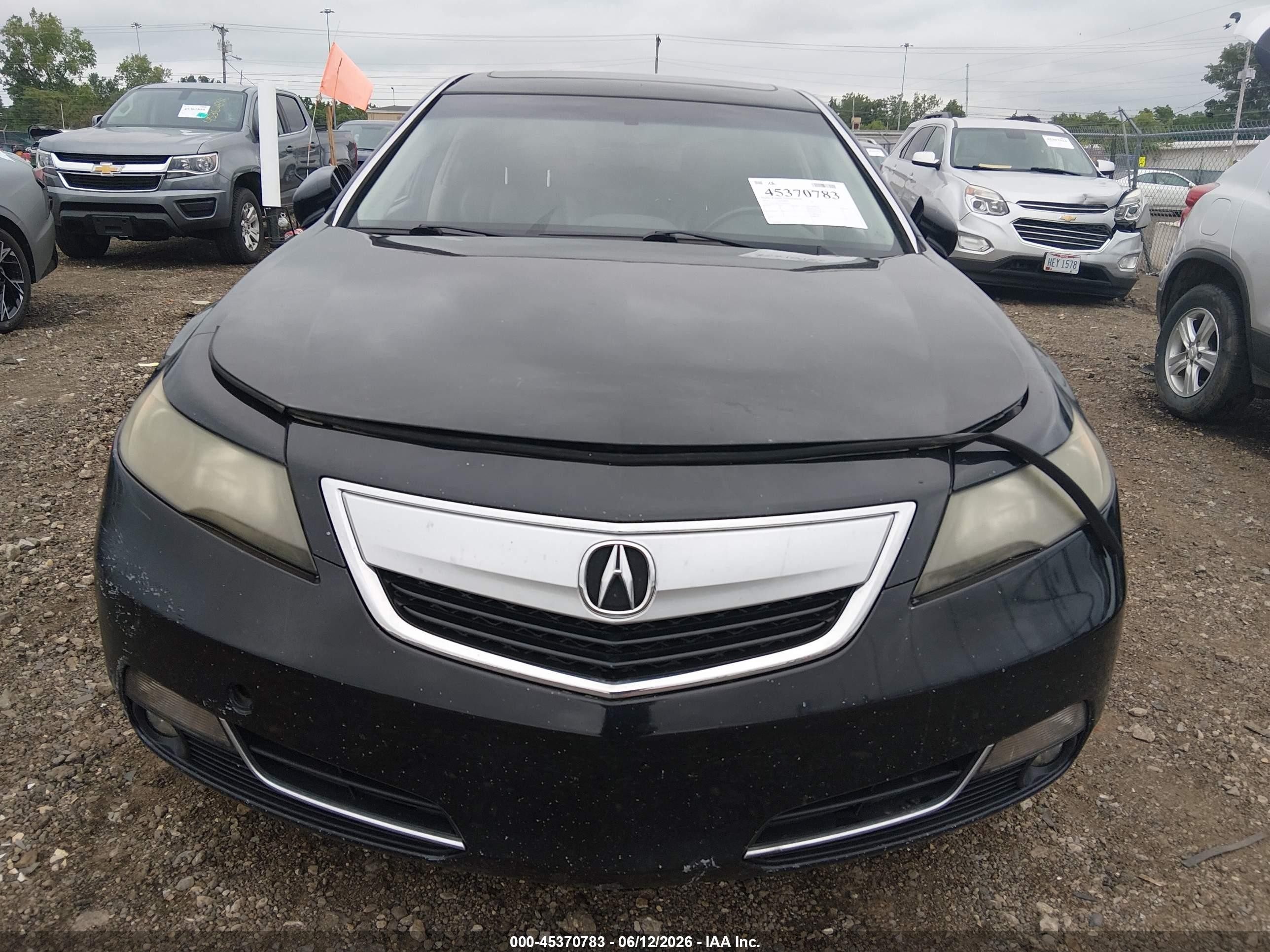 2012 Acura Tl 3.5 Black vin: 19UUA8F51CA024114