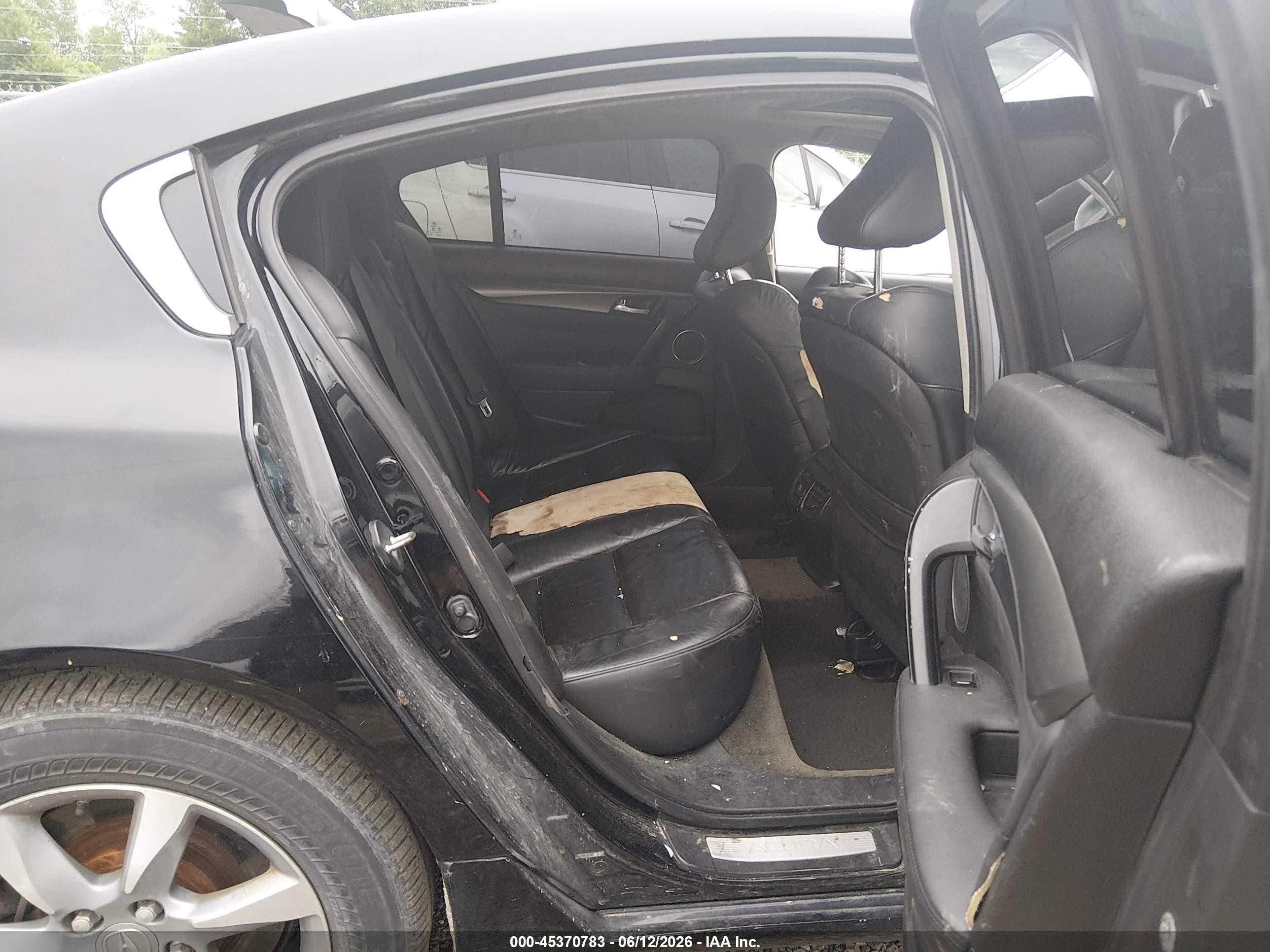 2012 Acura Tl 3.5 Black vin: 19UUA8F51CA024114