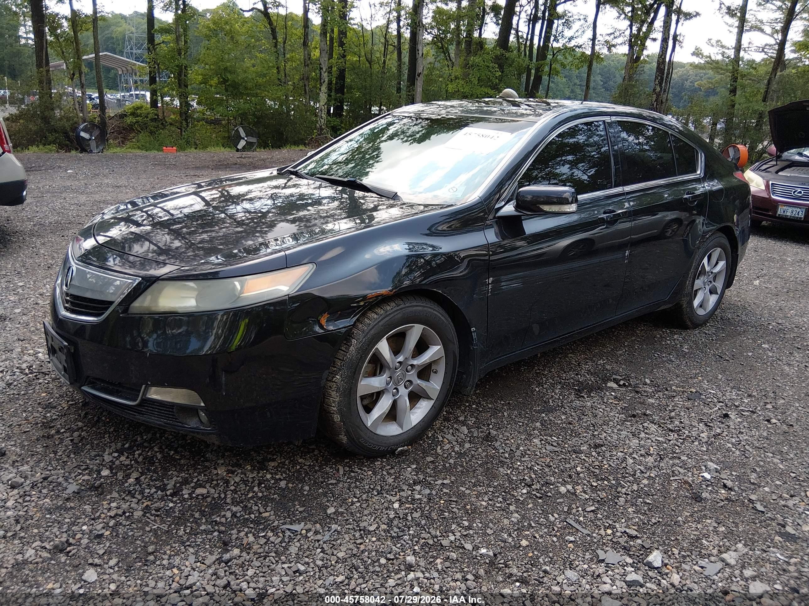 2013 Acura Tl 3.5 Black vin: 19UUA8F51DA015690