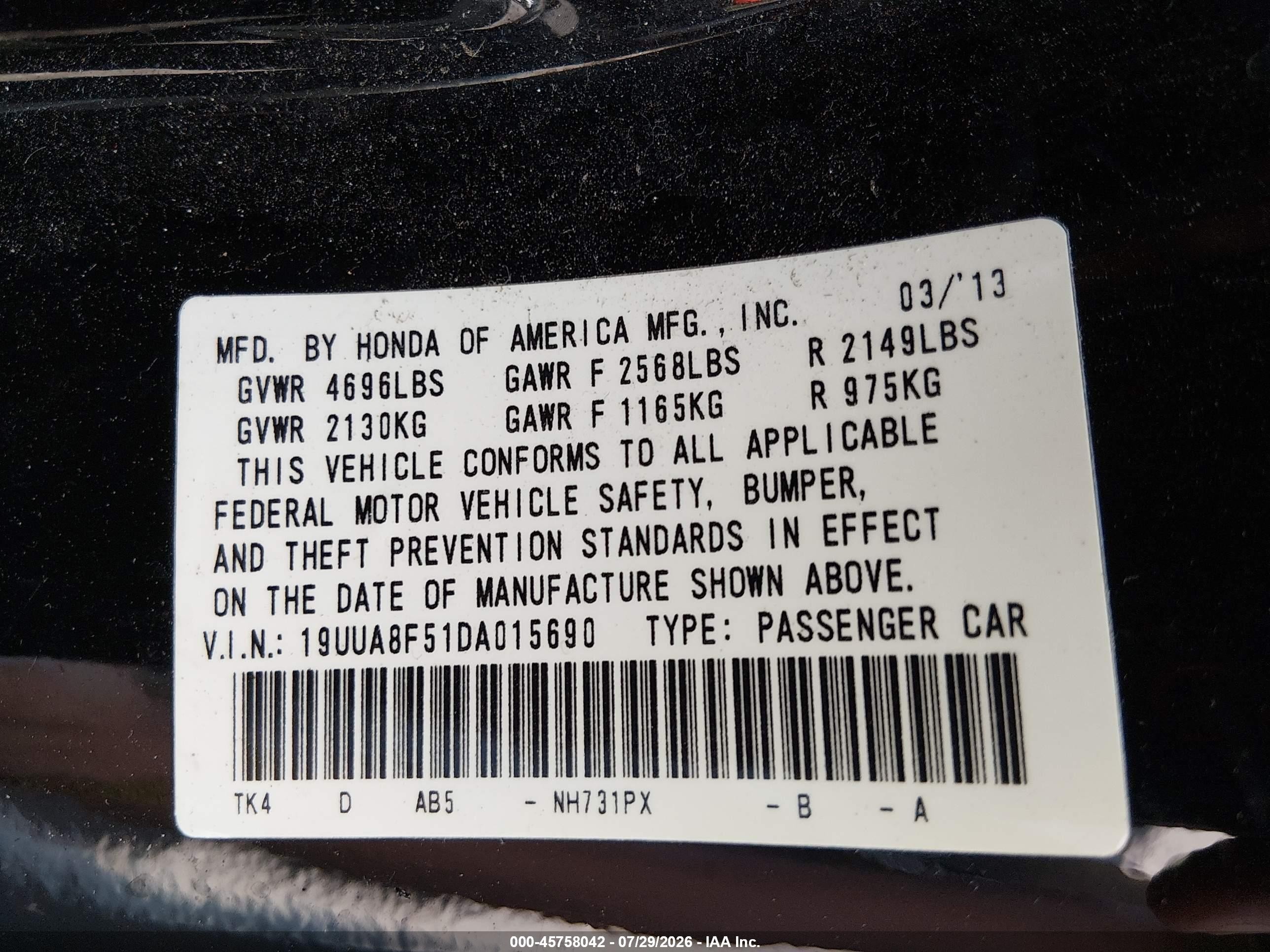2013 Acura Tl 3.5 Black vin: 19UUA8F51DA015690