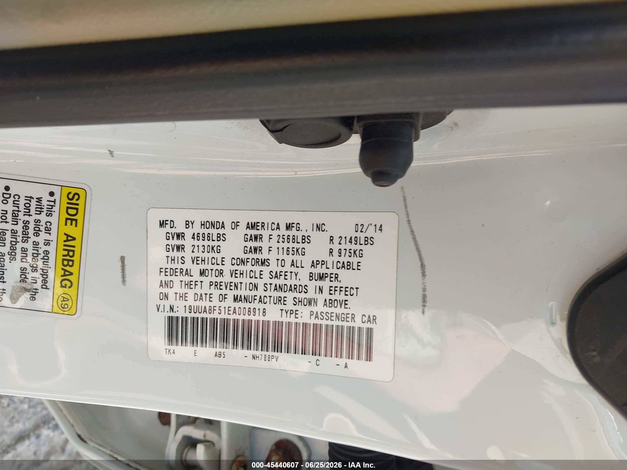 2014 Acura Tl 3.5 White vin: 19UUA8F51EA008918