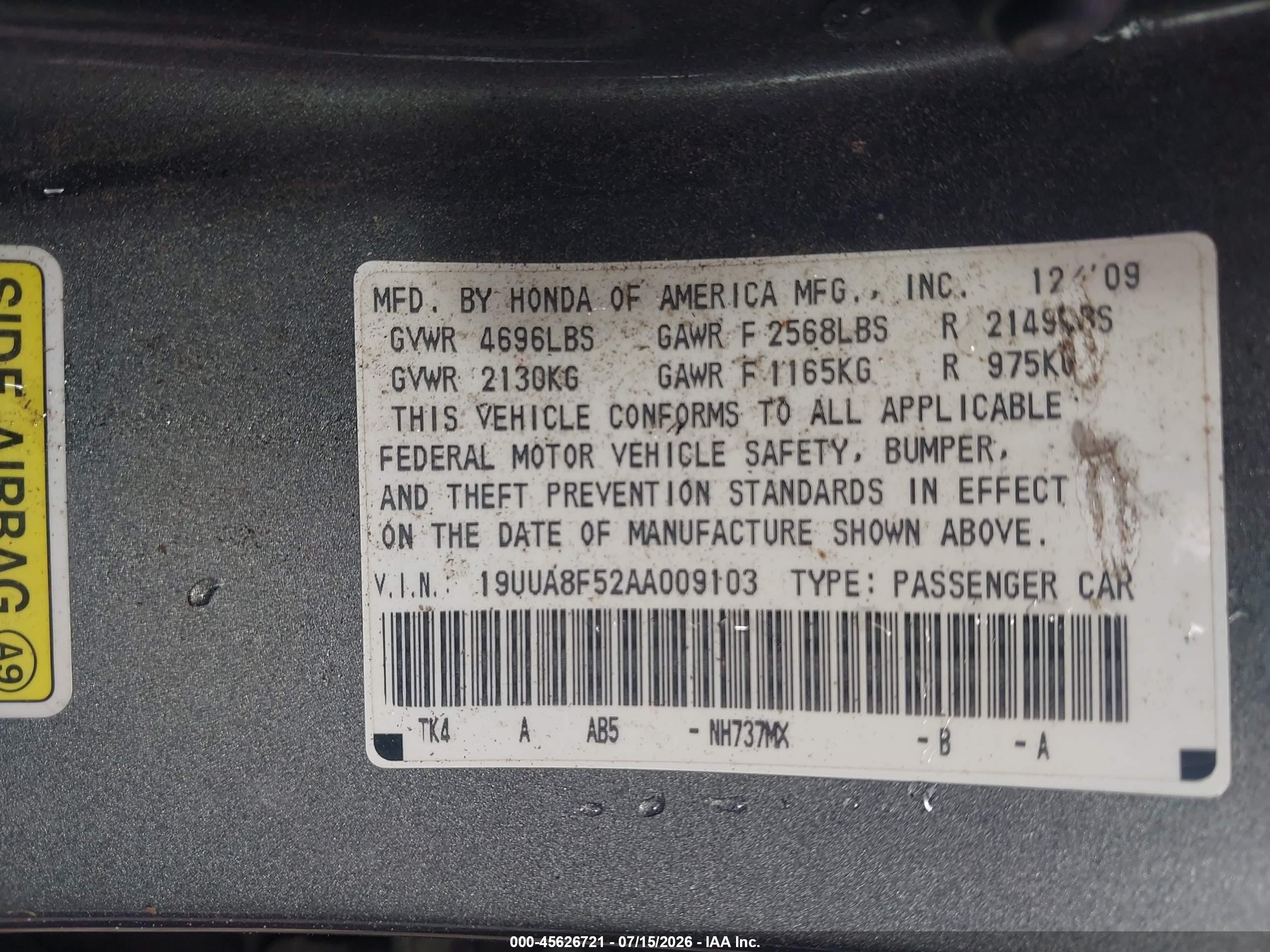 2010 Acura Tl 3.5 Gray vin: 19UUA8F52AA009103