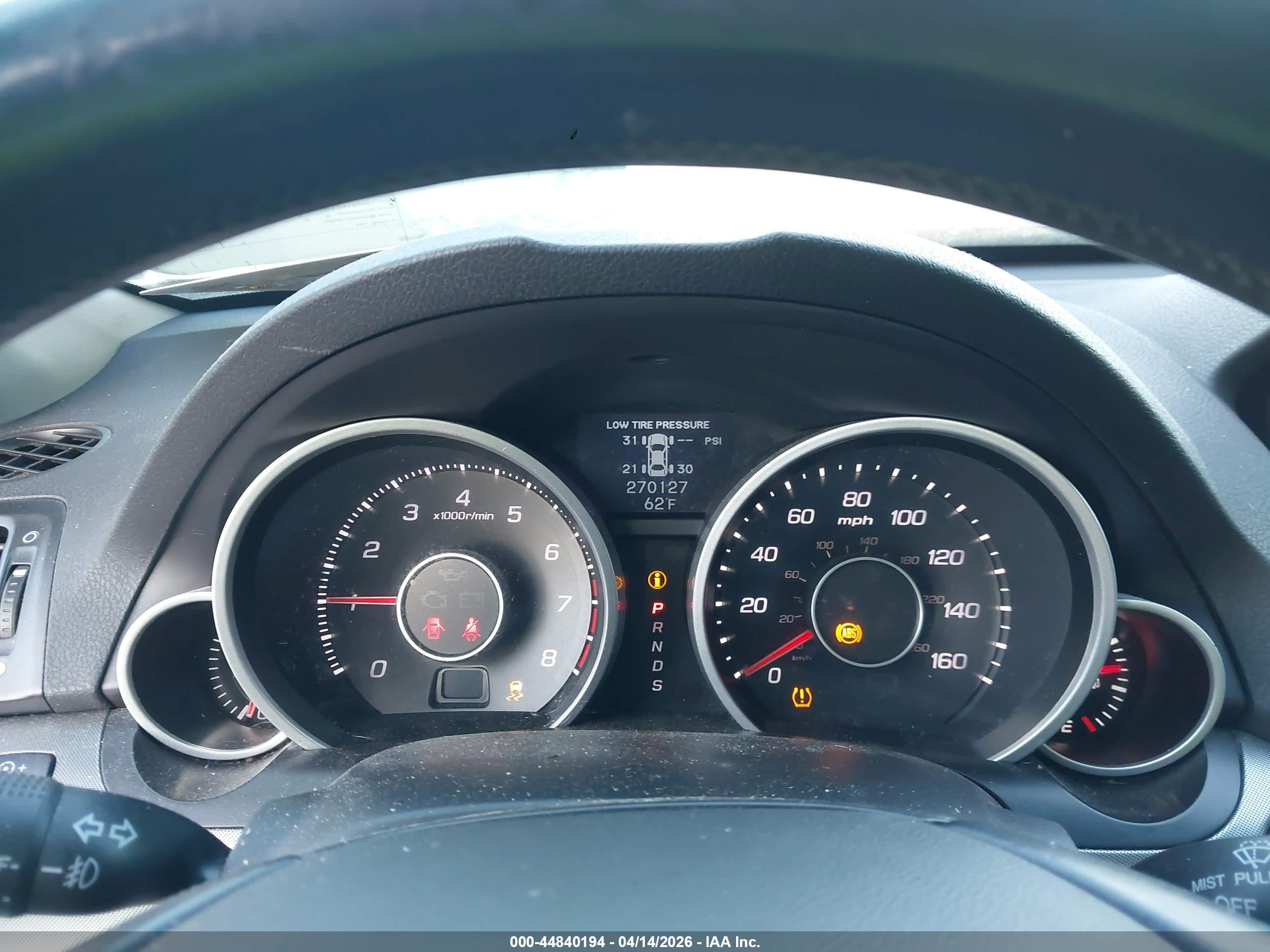 2010 Acura Tl 3.5 Серебряный vin: 19UUA8F52AA016035