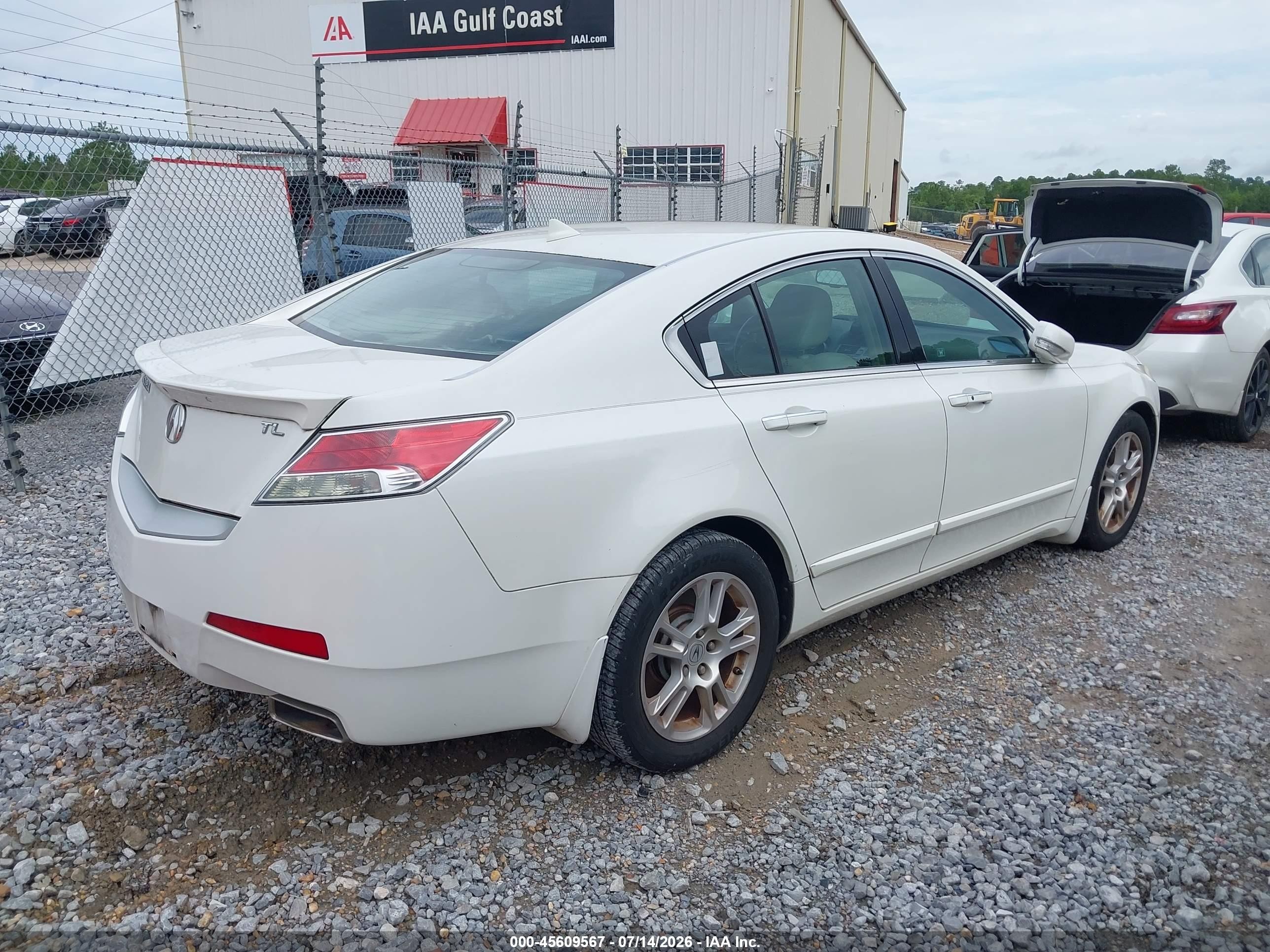2010 Acura Tl 3.5 White vin: 19UUA8F52AA020229