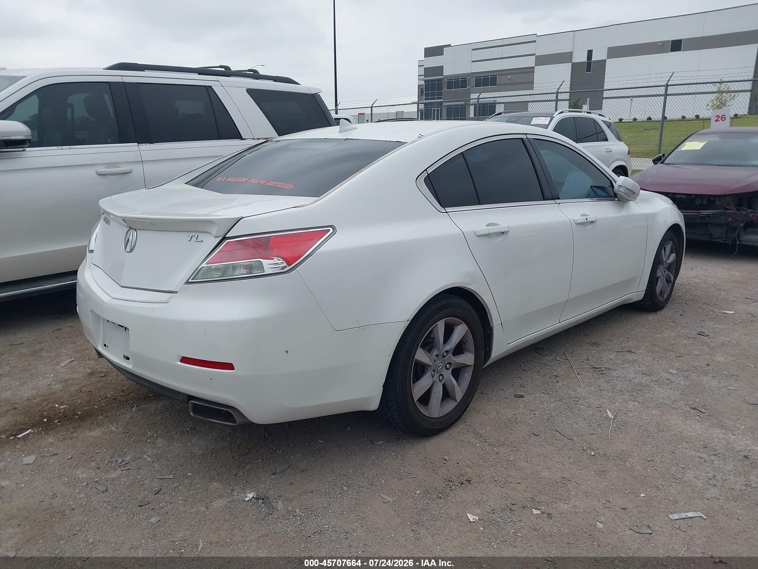 2012 Acura Tl 3.5 White vin: 19UUA8F52CA018869
