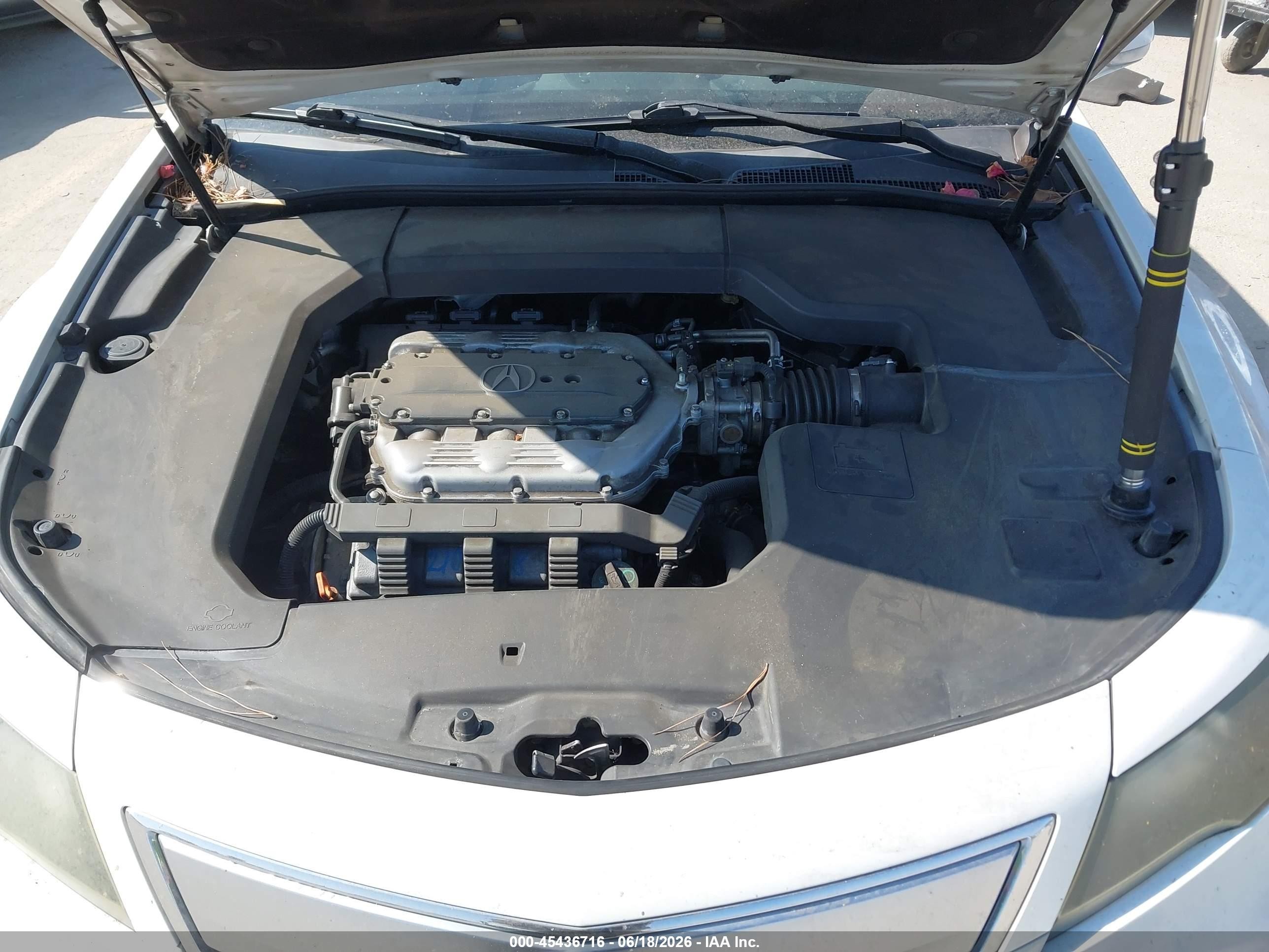 2012 Acura Tl 3.5 White vin: 19UUA8F52CA020105