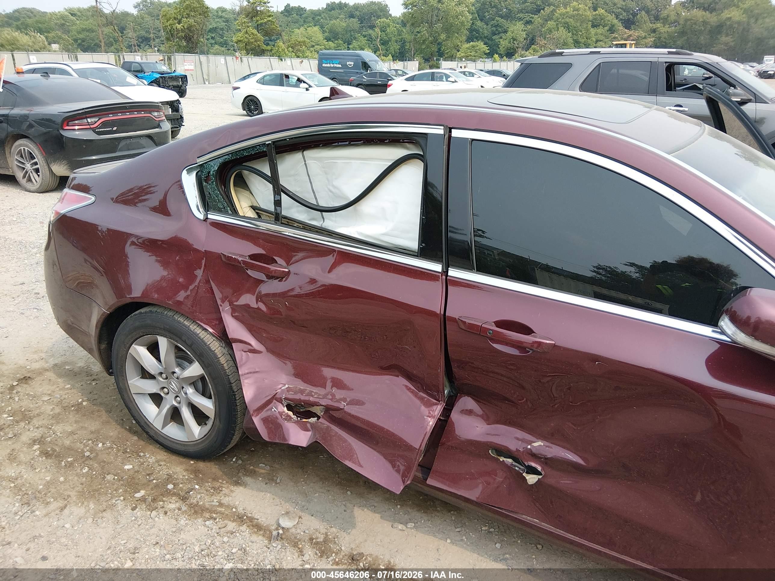 2012 Acura Tl 3.5 Красный vin: 19UUA8F52CA035137