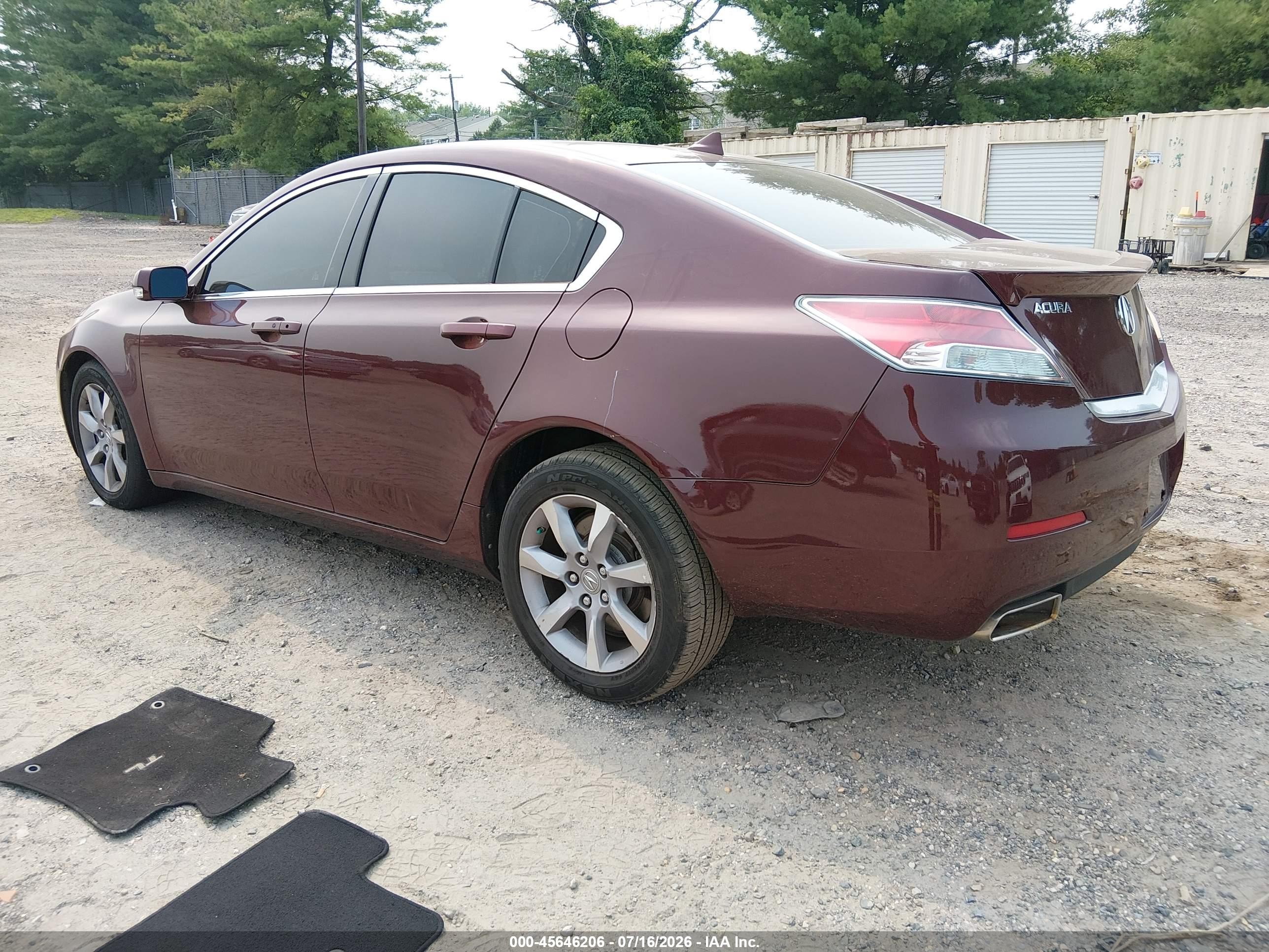 2012 Acura Tl 3.5 Красный vin: 19UUA8F52CA035137