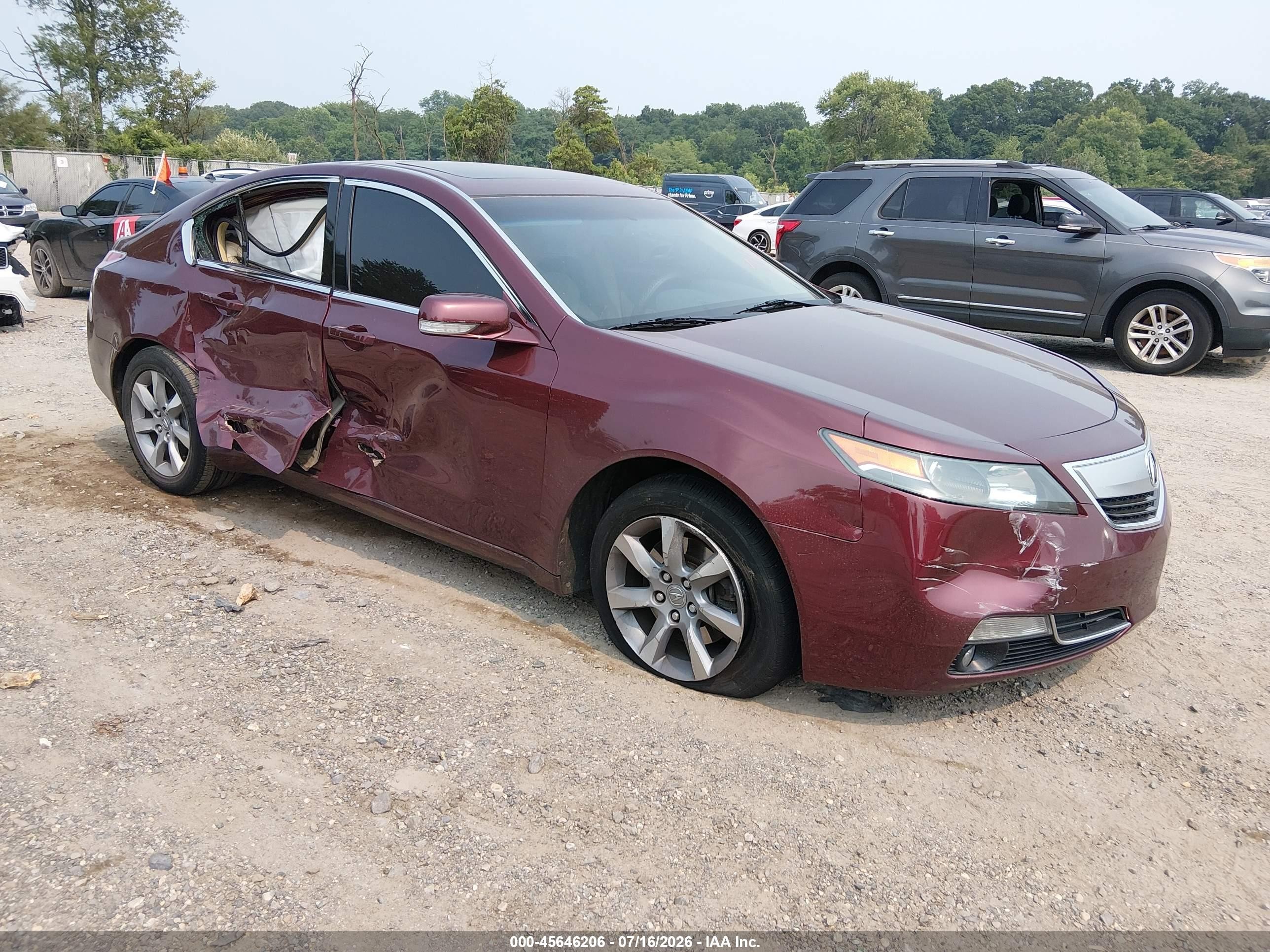 2012 Acura Tl 3.5 Красный vin: 19UUA8F52CA035137
