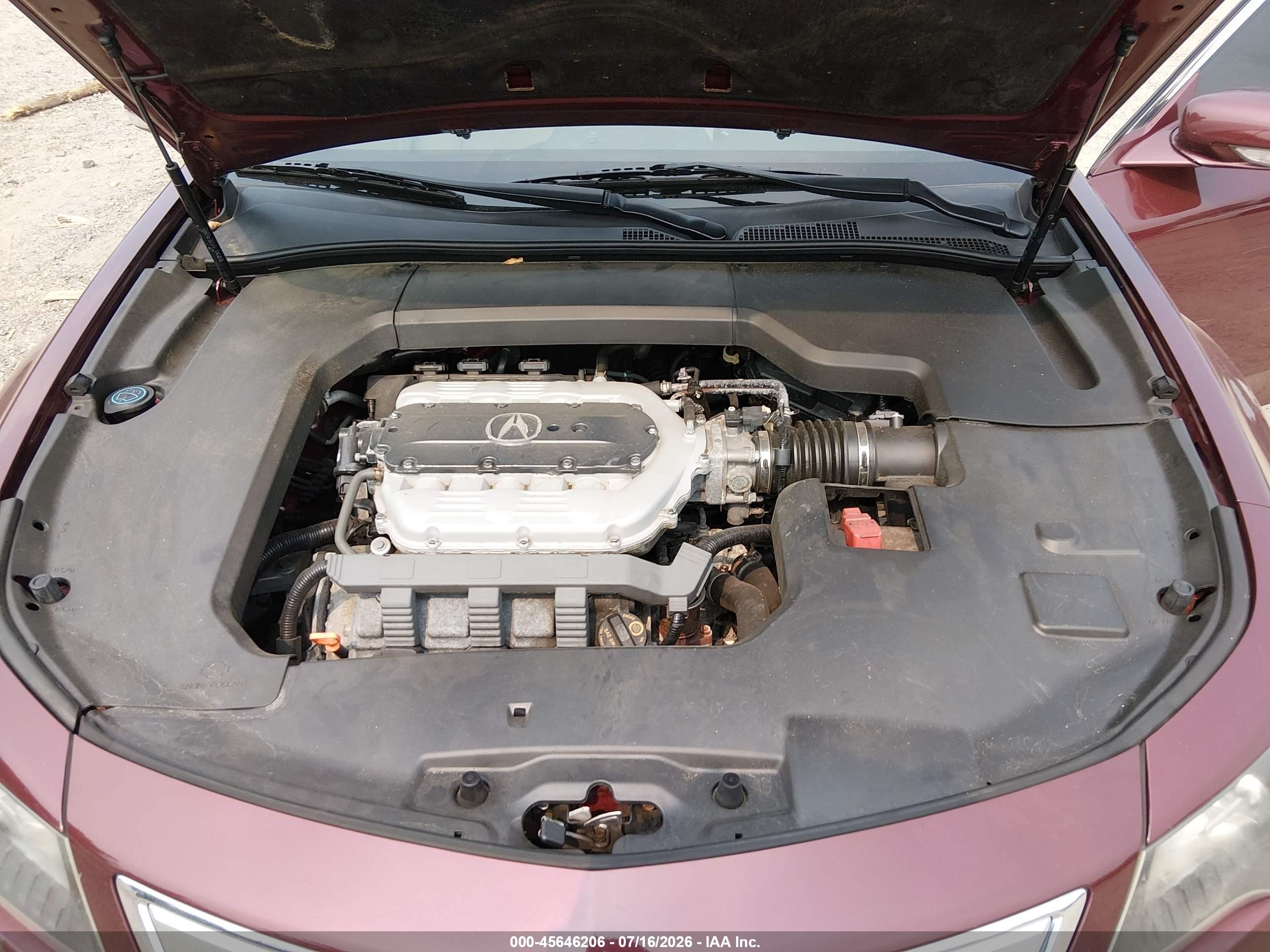 2012 Acura Tl 3.5 Красный vin: 19UUA8F52CA035137