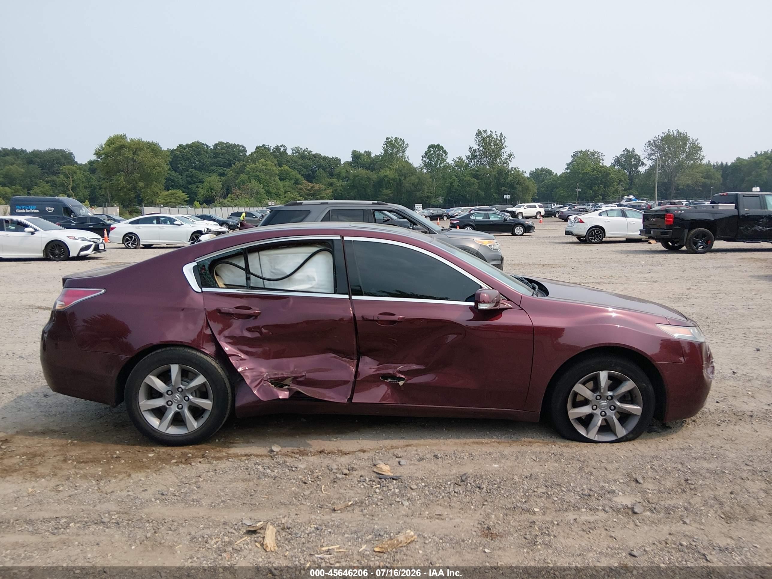 2012 Acura Tl 3.5 Красный vin: 19UUA8F52CA035137