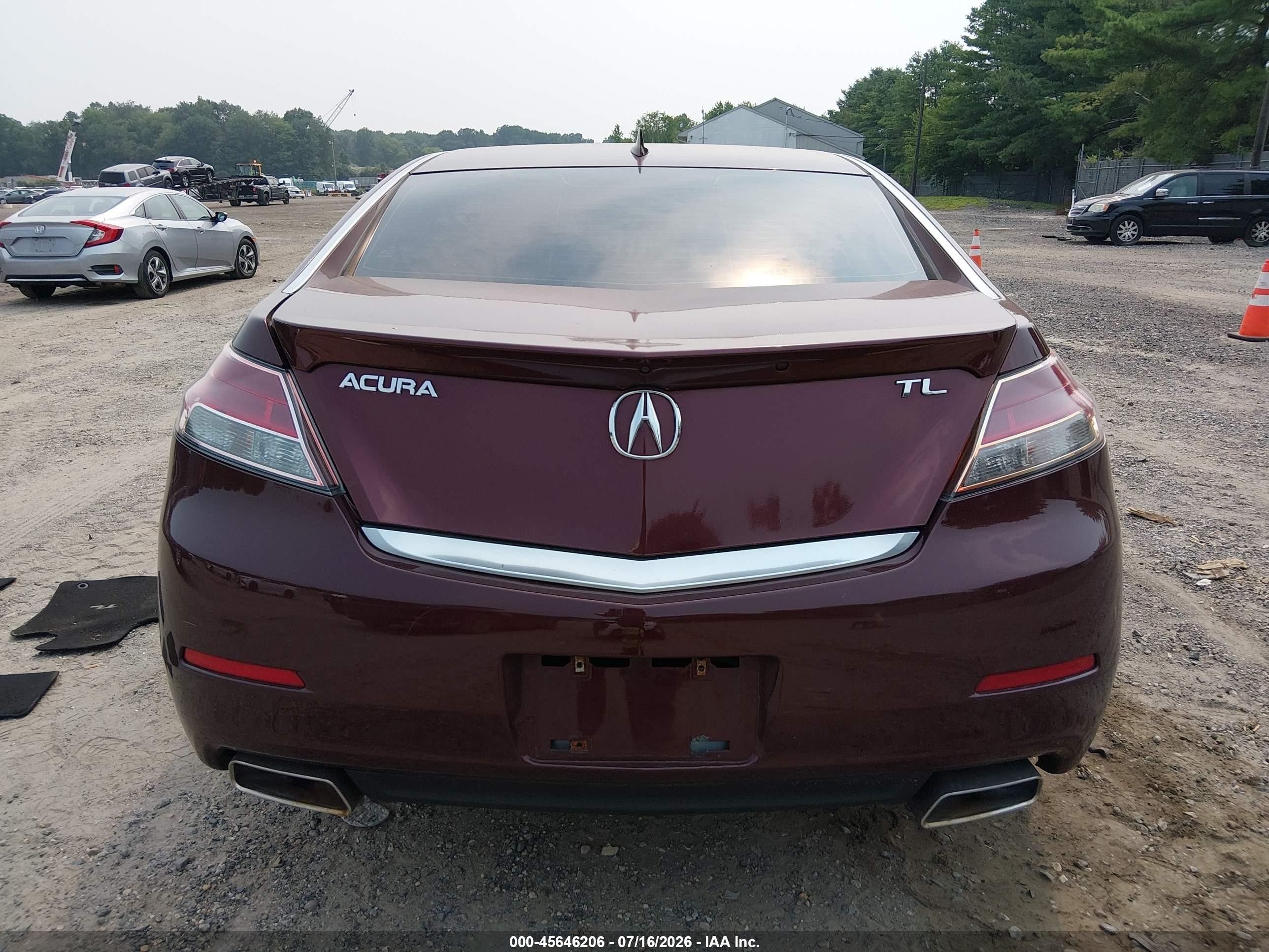 2012 Acura Tl 3.5 Красный vin: 19UUA8F52CA035137
