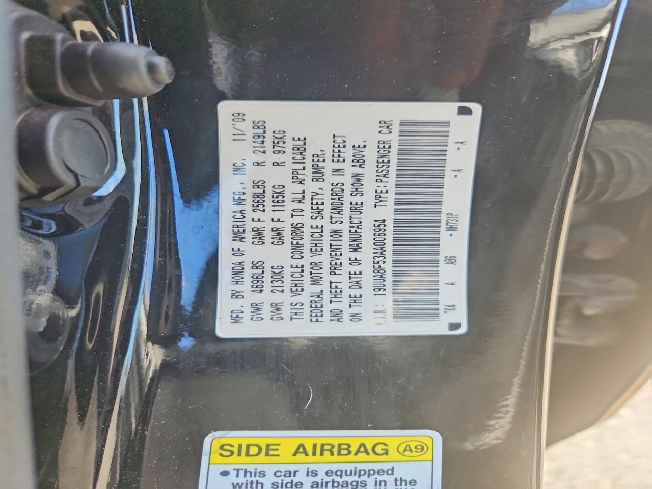 2010 Acura Tl Black vin: 19UUA8F53AA006954