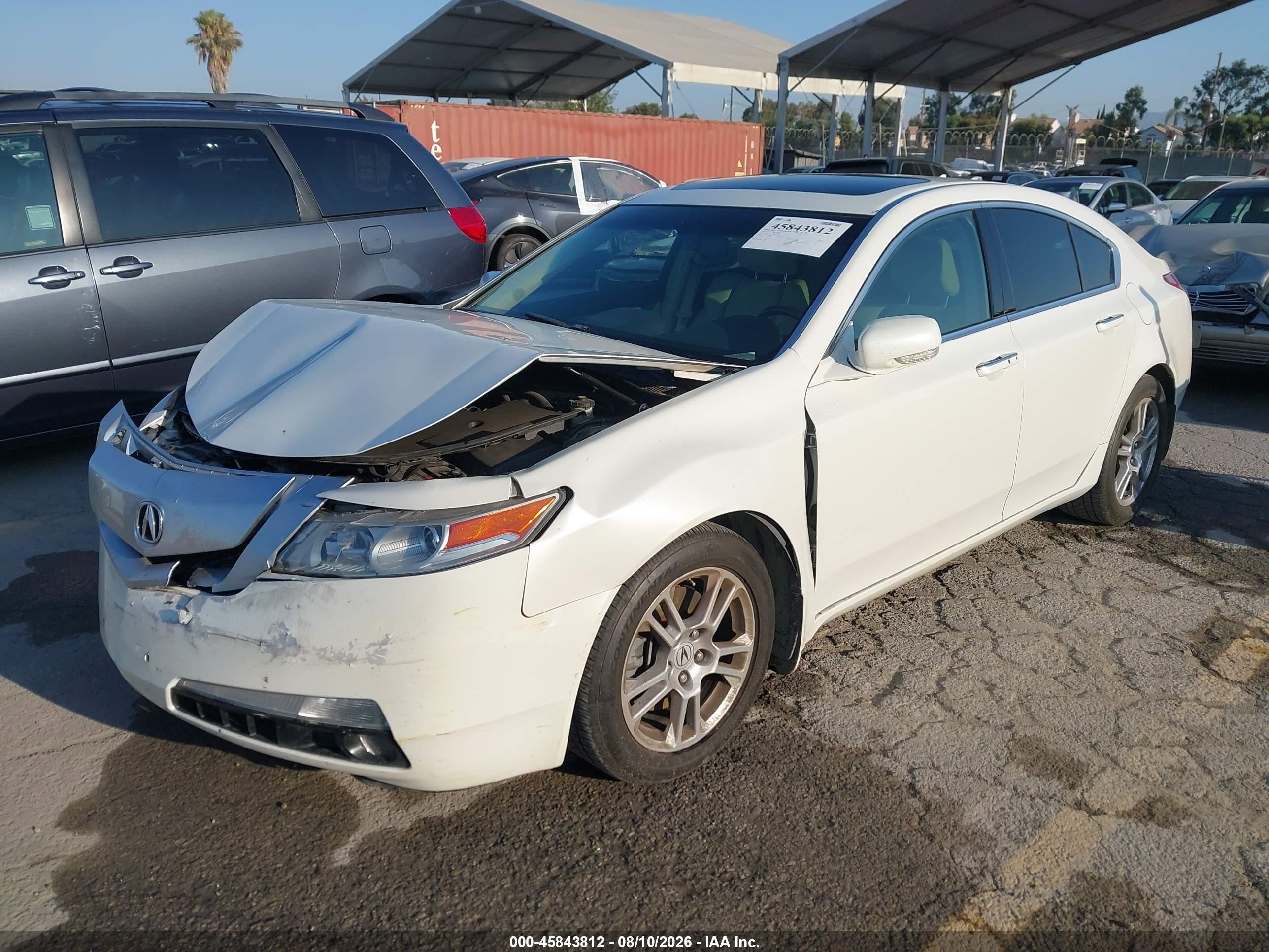 2010 Acura Tl 3.5 White vin: 19UUA8F53AA017713