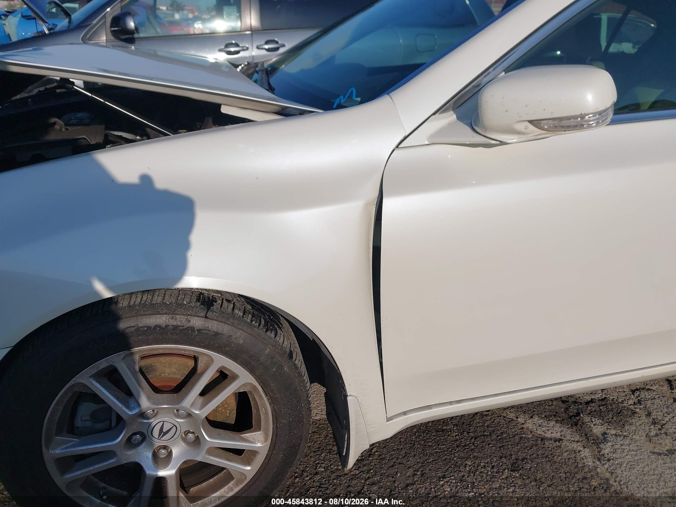 2010 Acura Tl 3.5 White vin: 19UUA8F53AA017713