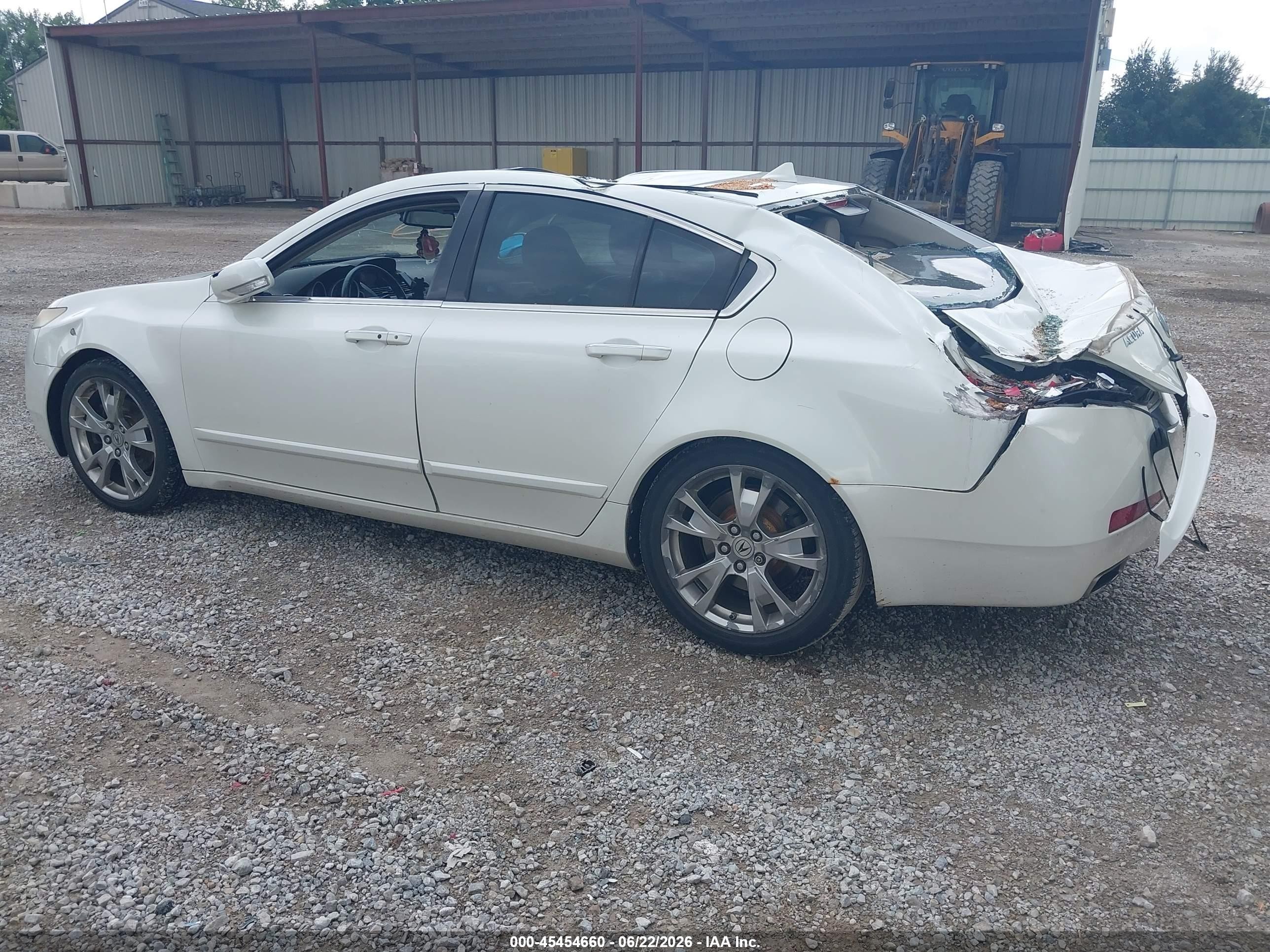 2011 Acura Tl 3.5 White vin: 19UUA8F53BA004784