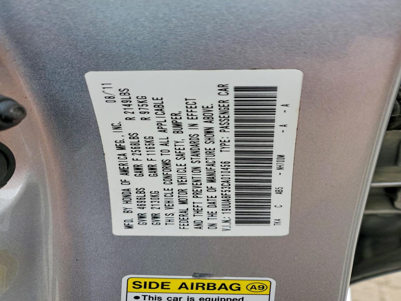 2012 Acura Tl Silver vin: 19UUA8F53CA010456