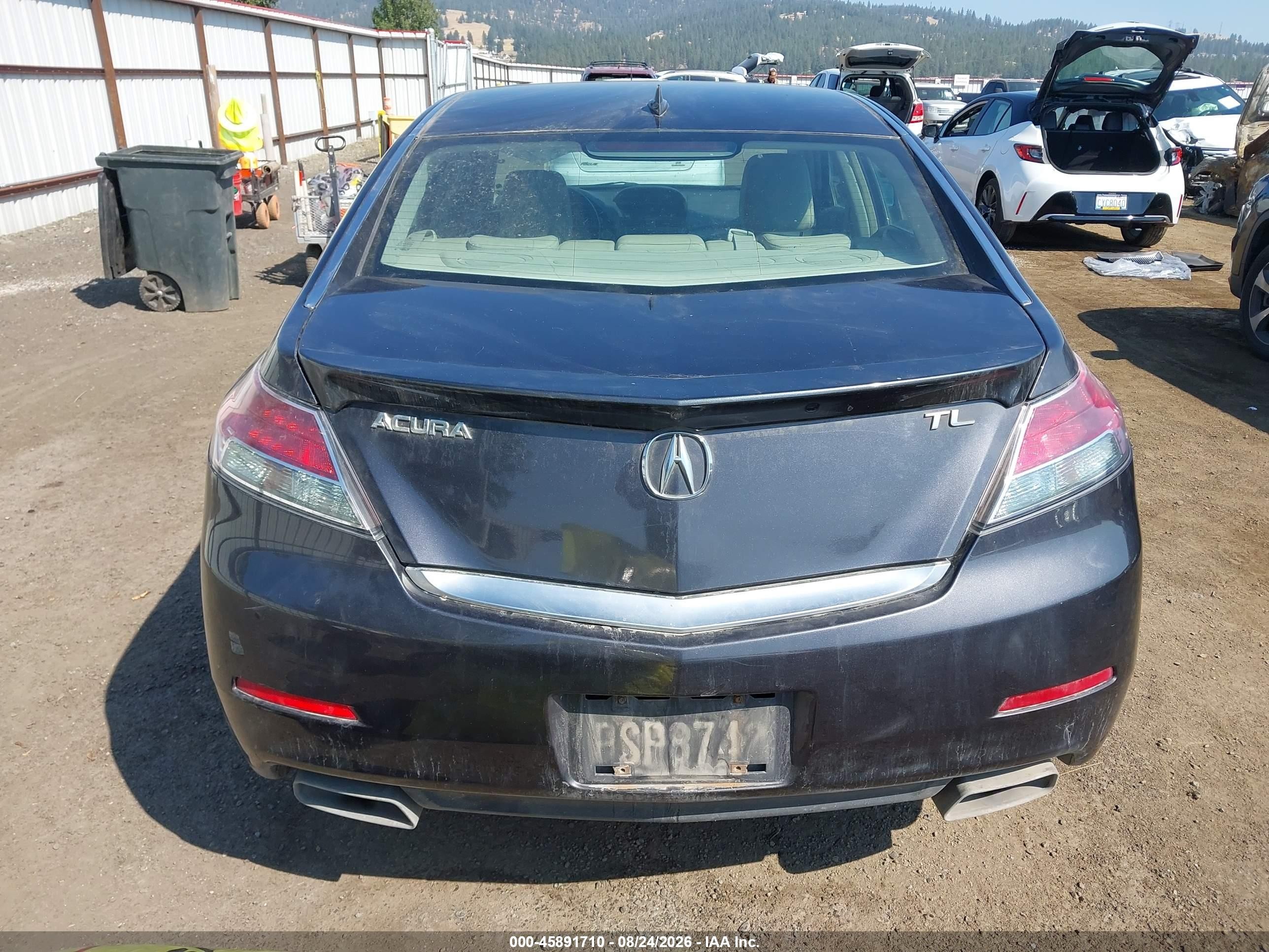 2012 Acura Tl 3.5 Черный vin: 19UUA8F53CA013812