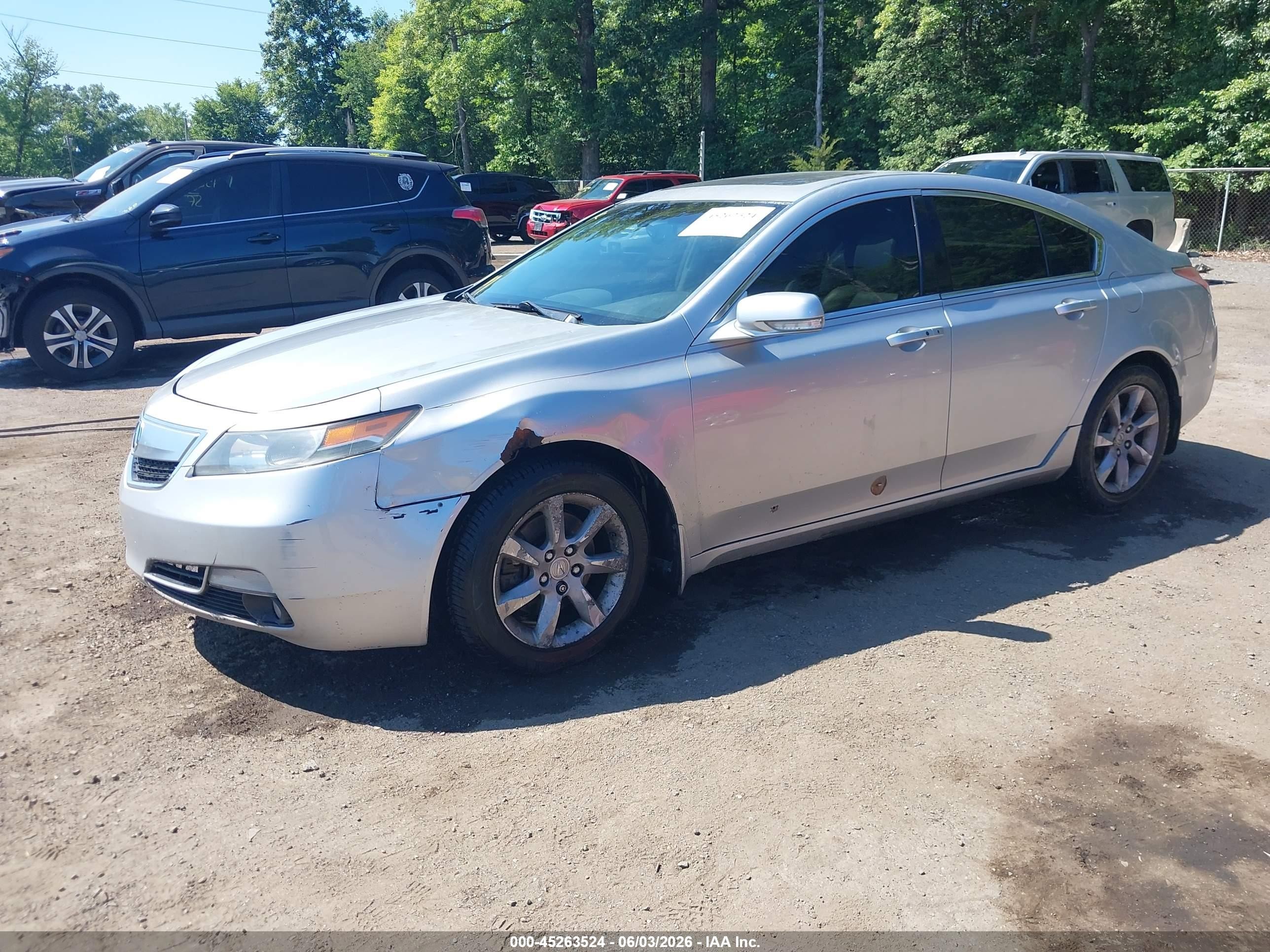 2012 Acura Tl 3.5 Silver vin: 19UUA8F53CA019996
