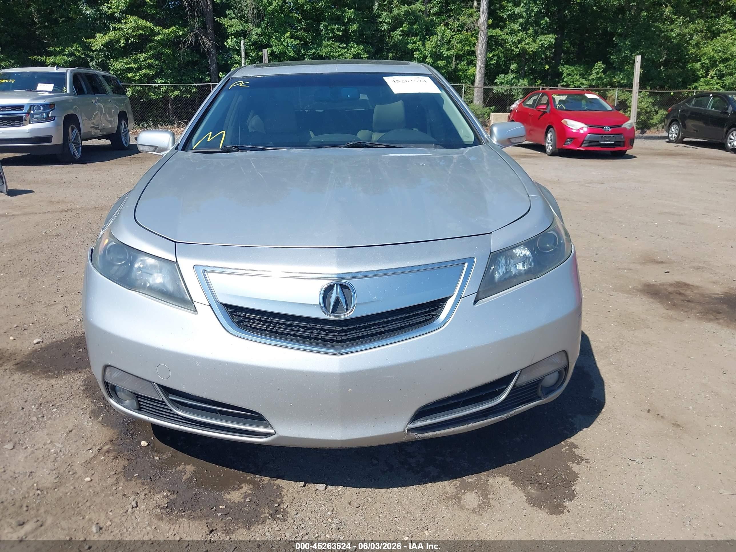 2012 Acura Tl 3.5 Silver vin: 19UUA8F53CA019996