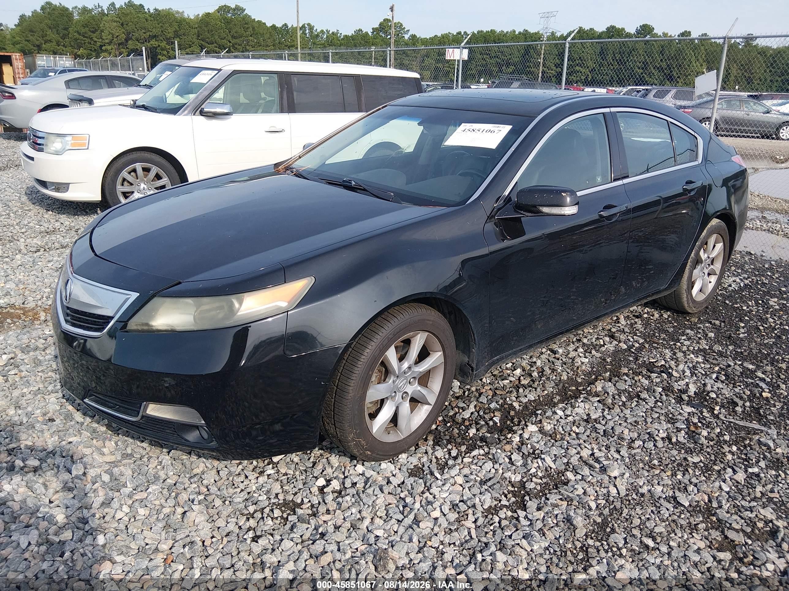 2012 Acura Tl 3.5 Black vin: 19UUA8F53CA023594
