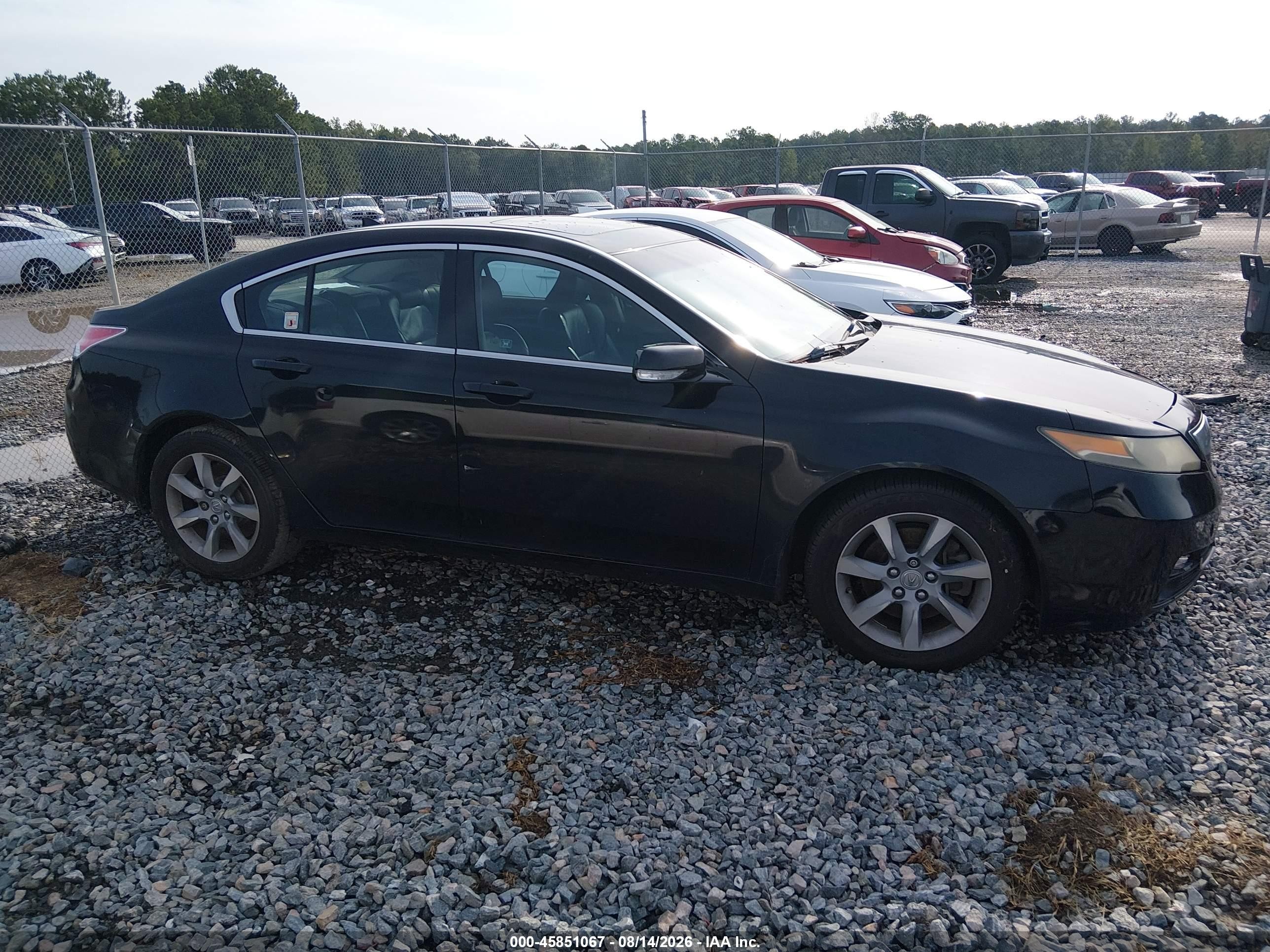2012 Acura Tl 3.5 Black vin: 19UUA8F53CA023594