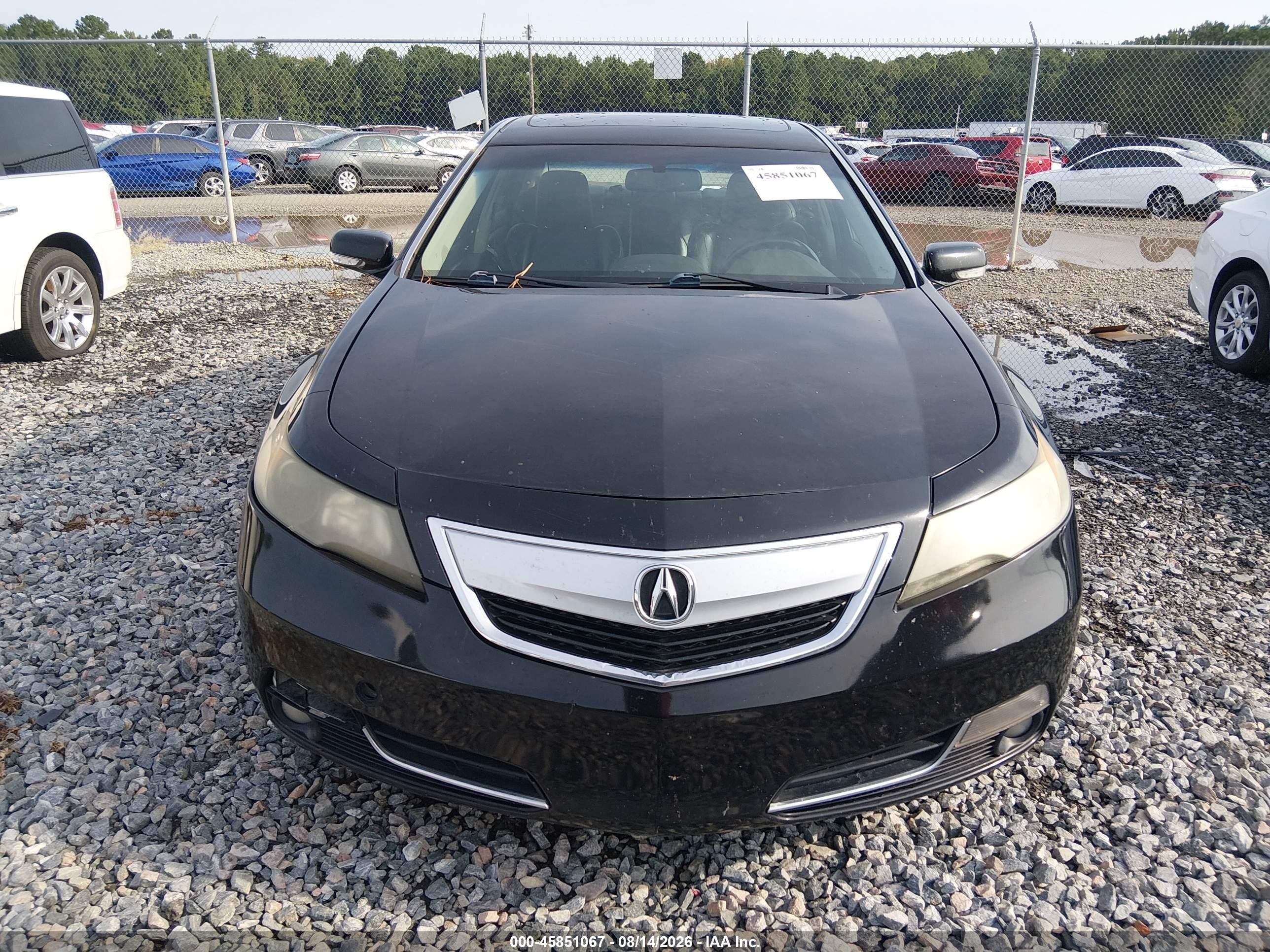 2012 Acura Tl 3.5 Black vin: 19UUA8F53CA023594