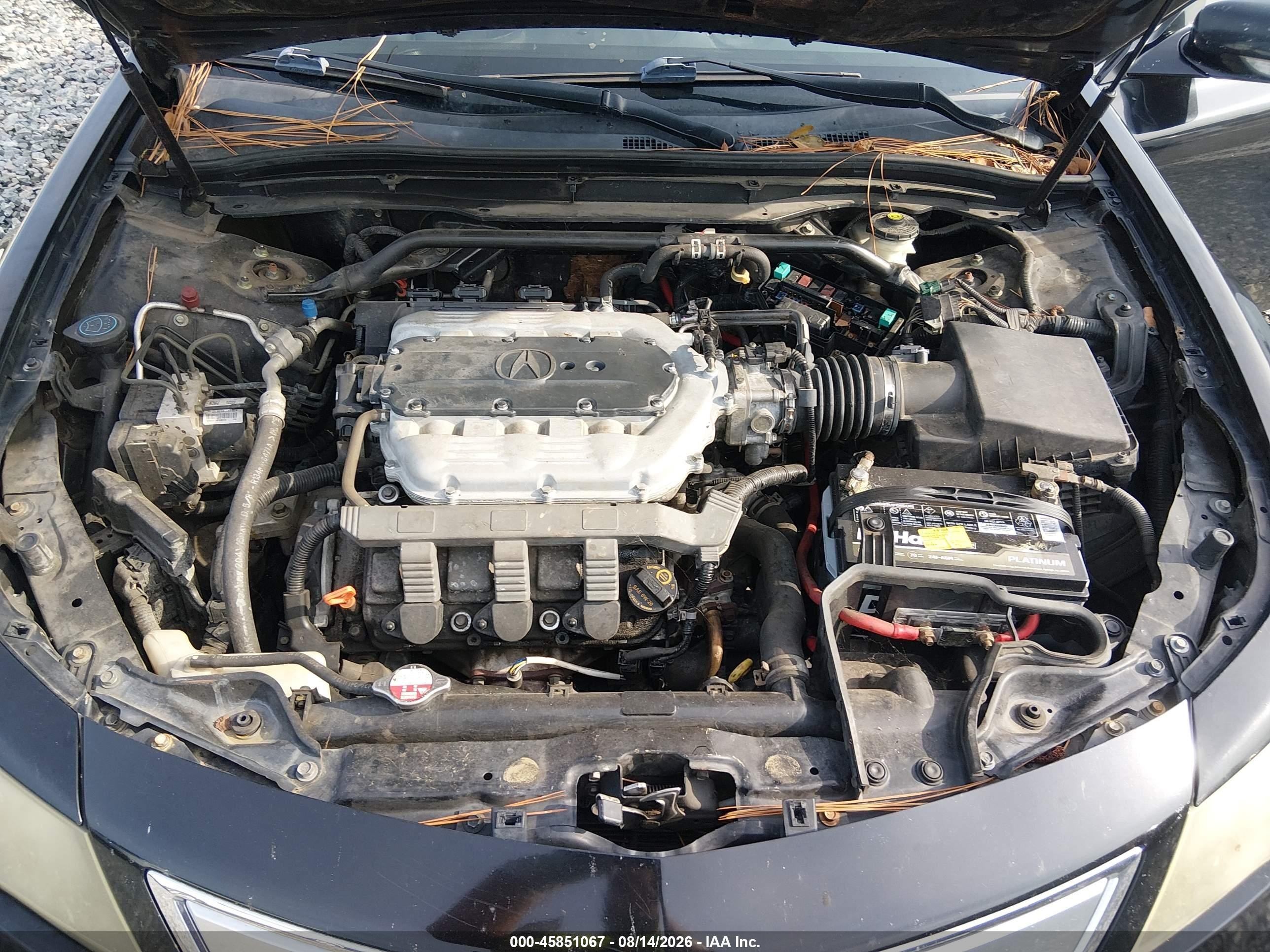 2012 Acura Tl 3.5 Black vin: 19UUA8F53CA023594