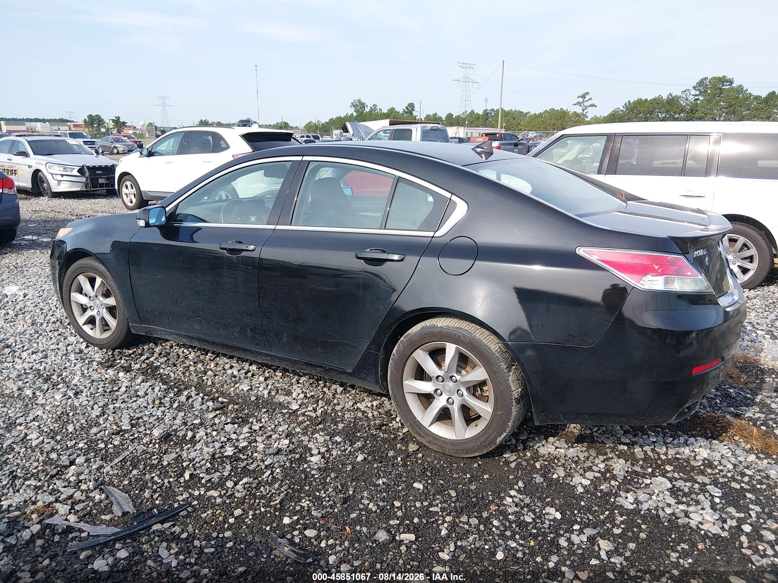 2012 Acura Tl 3.5 Black vin: 19UUA8F53CA023594