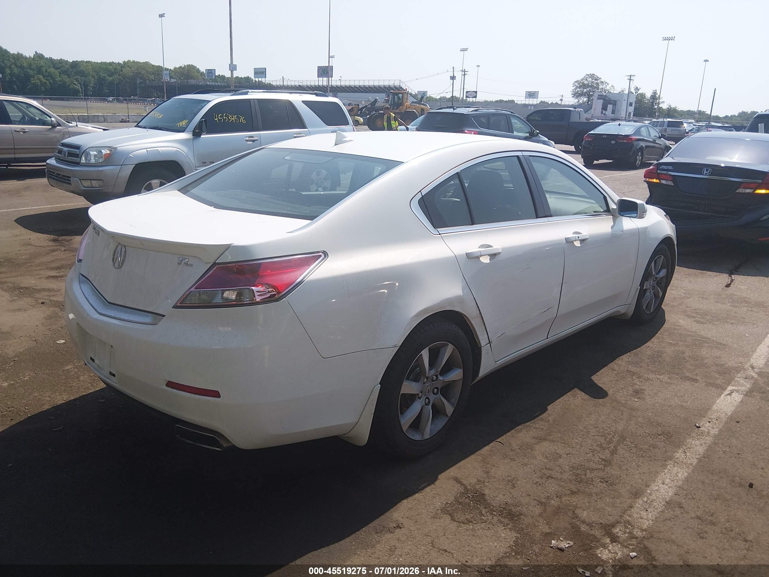 2012 Acura Tl 3.5 White vin: 19UUA8F53CA036362