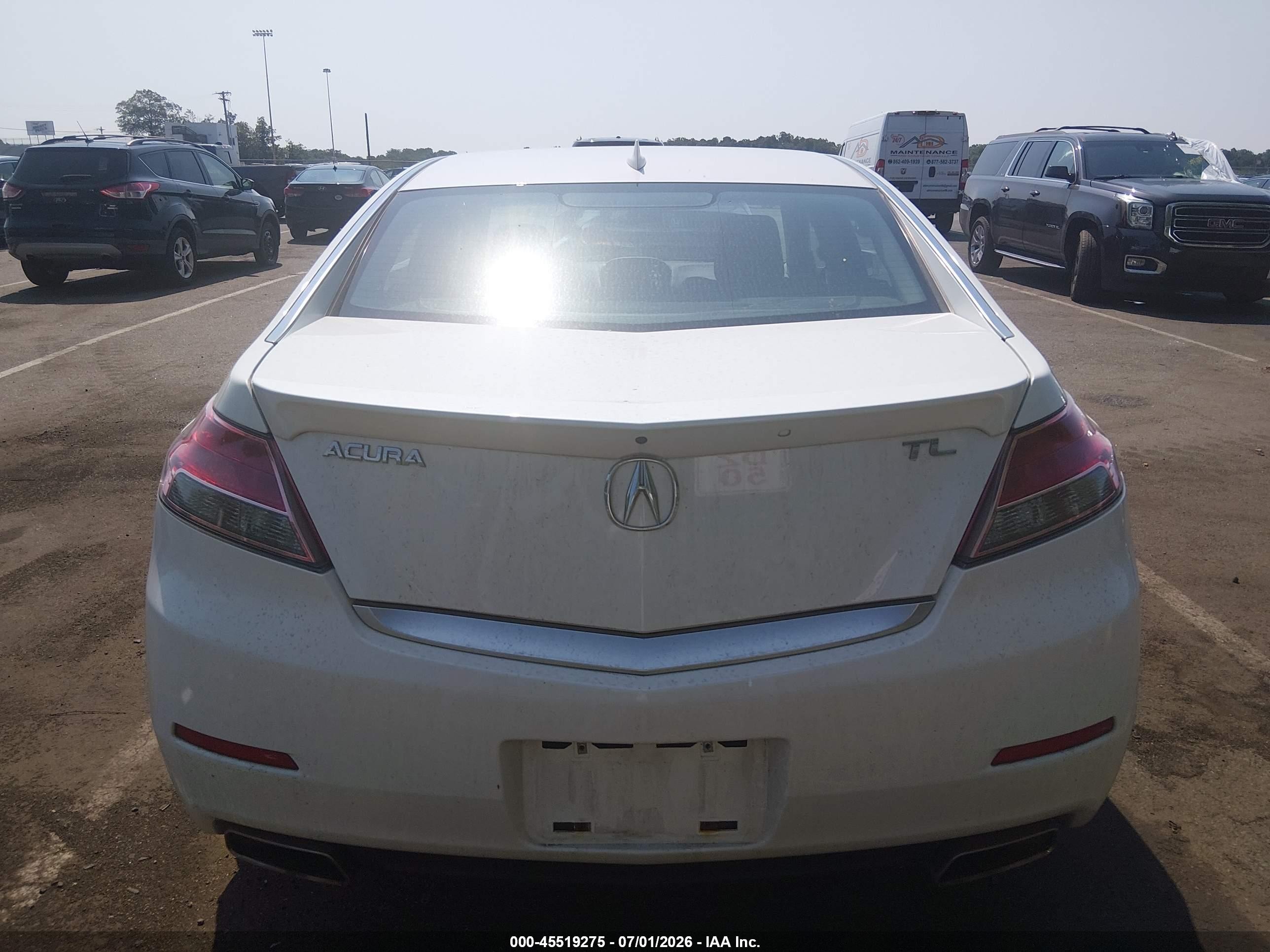 2012 Acura Tl 3.5 White vin: 19UUA8F53CA036362