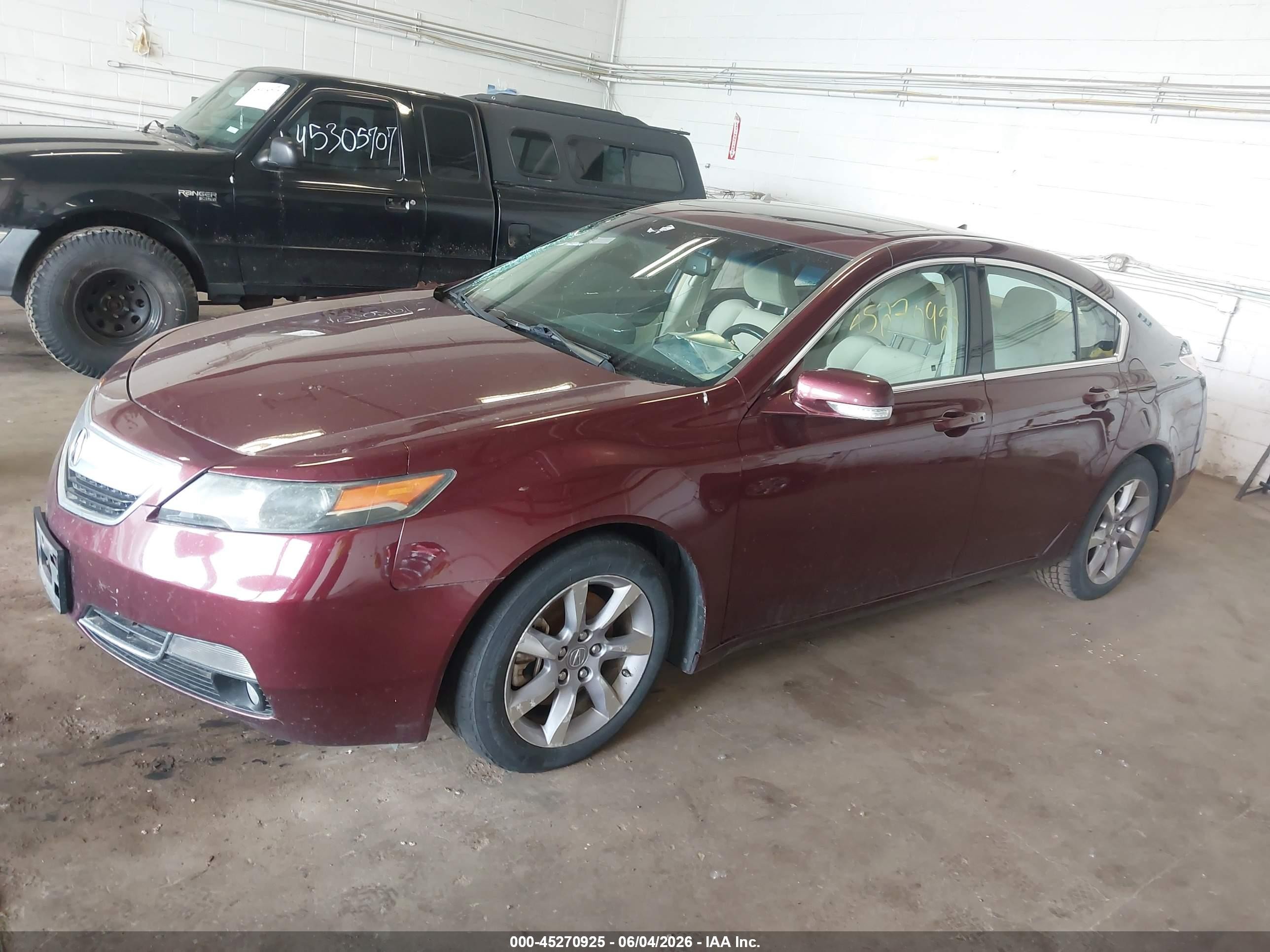 2013 Acura Tl 3.5 Red vin: 19UUA8F53DA003167