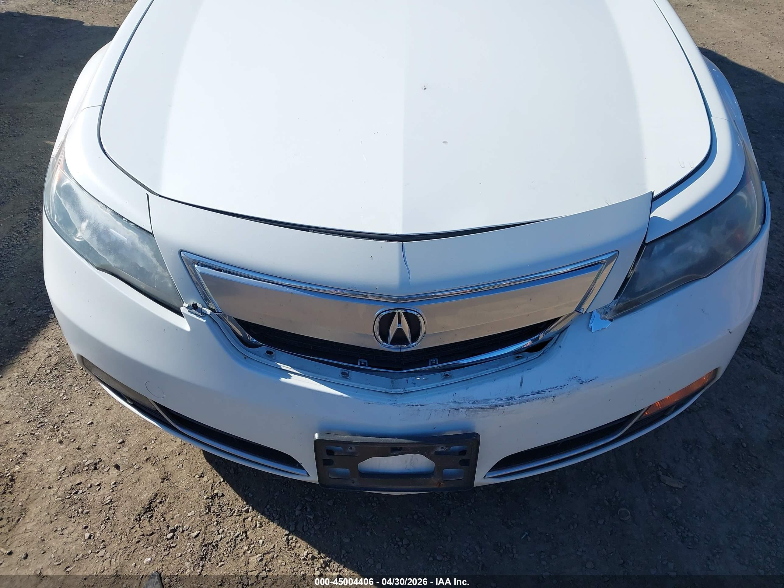 2013 Acura Tl 3.5 White vin: 19UUA8F53DA010894