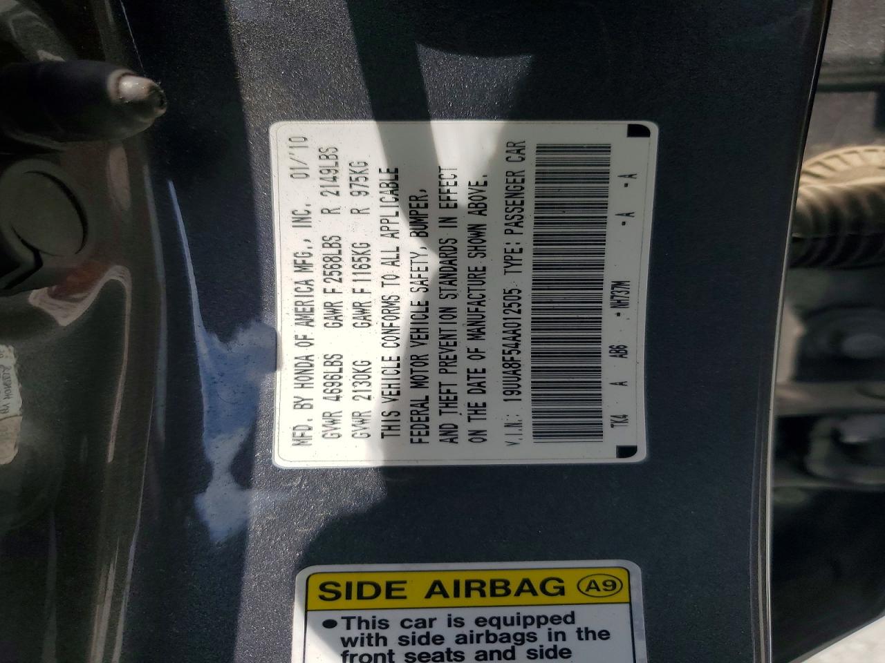2010 Acura Tl Gray vin: 19UUA8F54AA012505