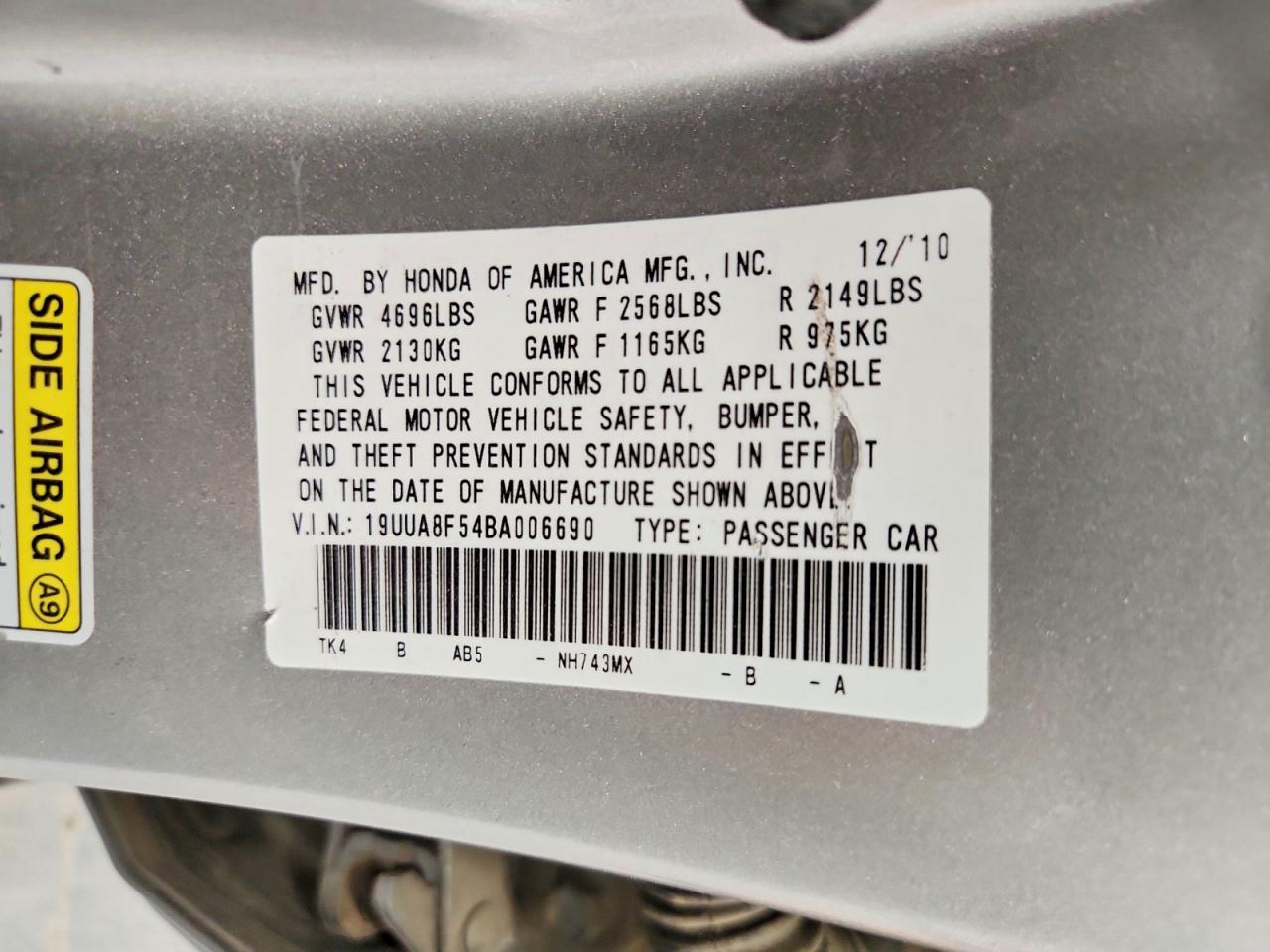 2011 Acura Tl Silver vin: 19UUA8F54BA006690
