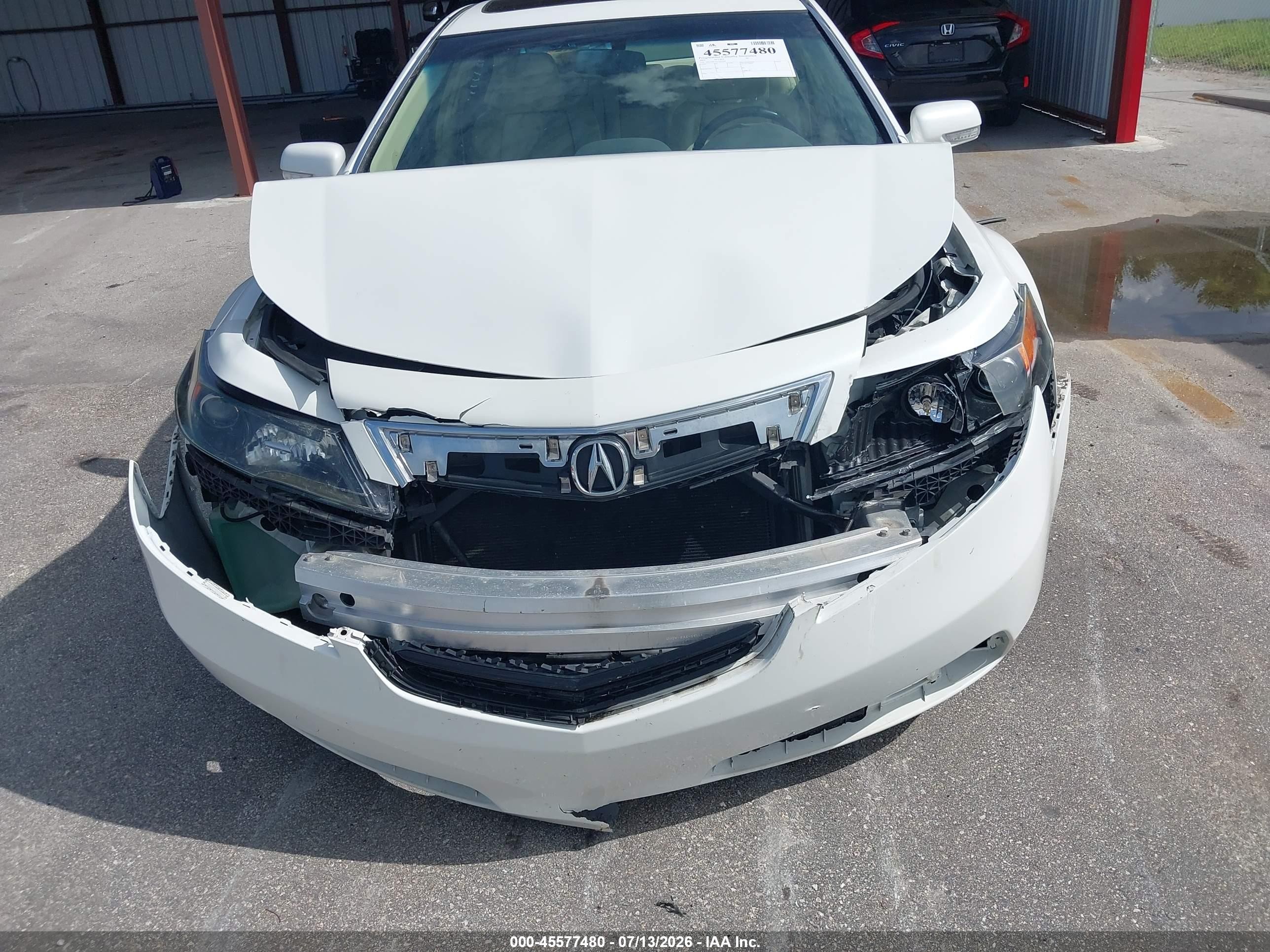 2012 Acura Tl 3.5 White vin: 19UUA8F54CA016542