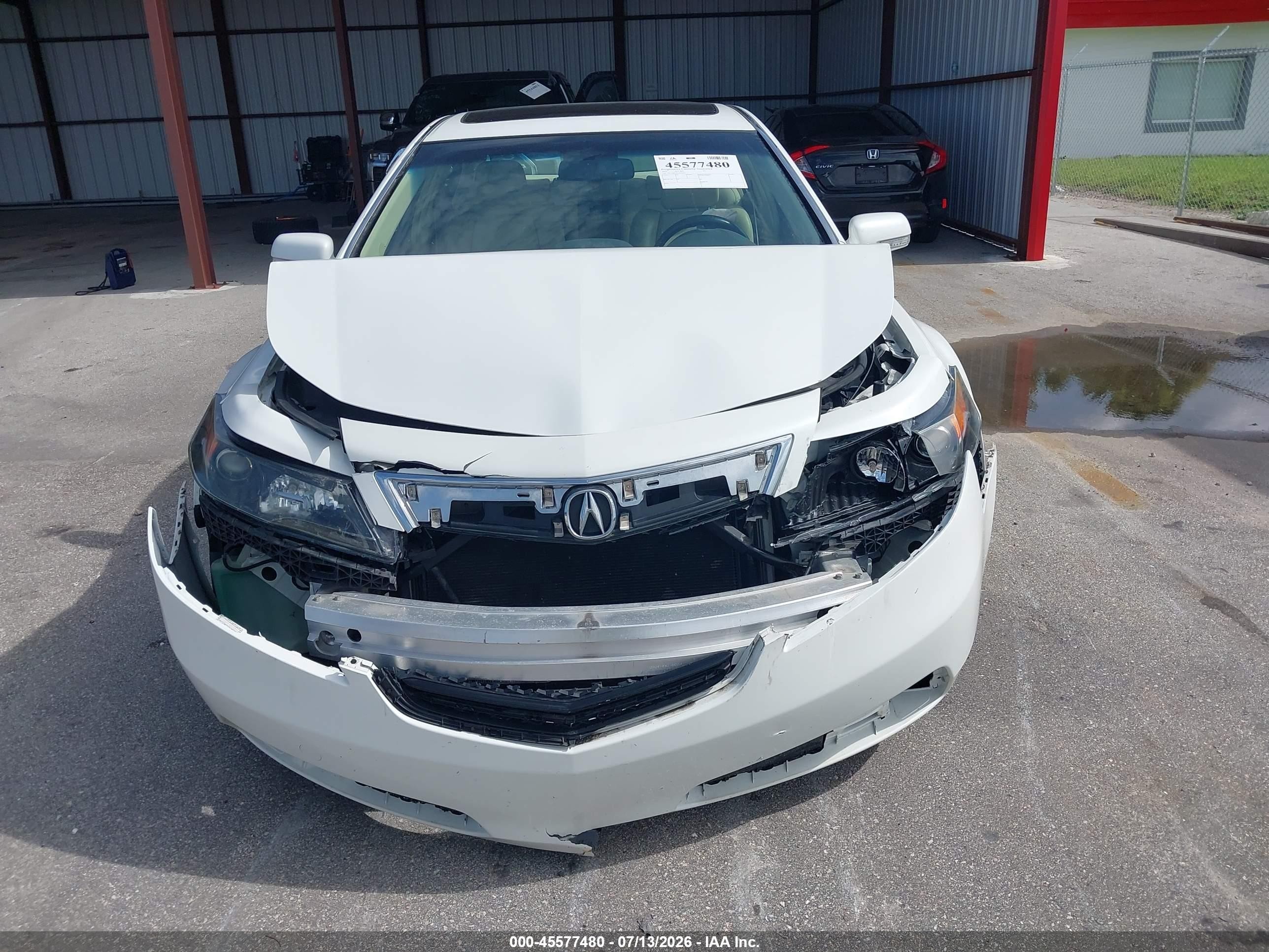 2012 Acura Tl 3.5 White vin: 19UUA8F54CA016542