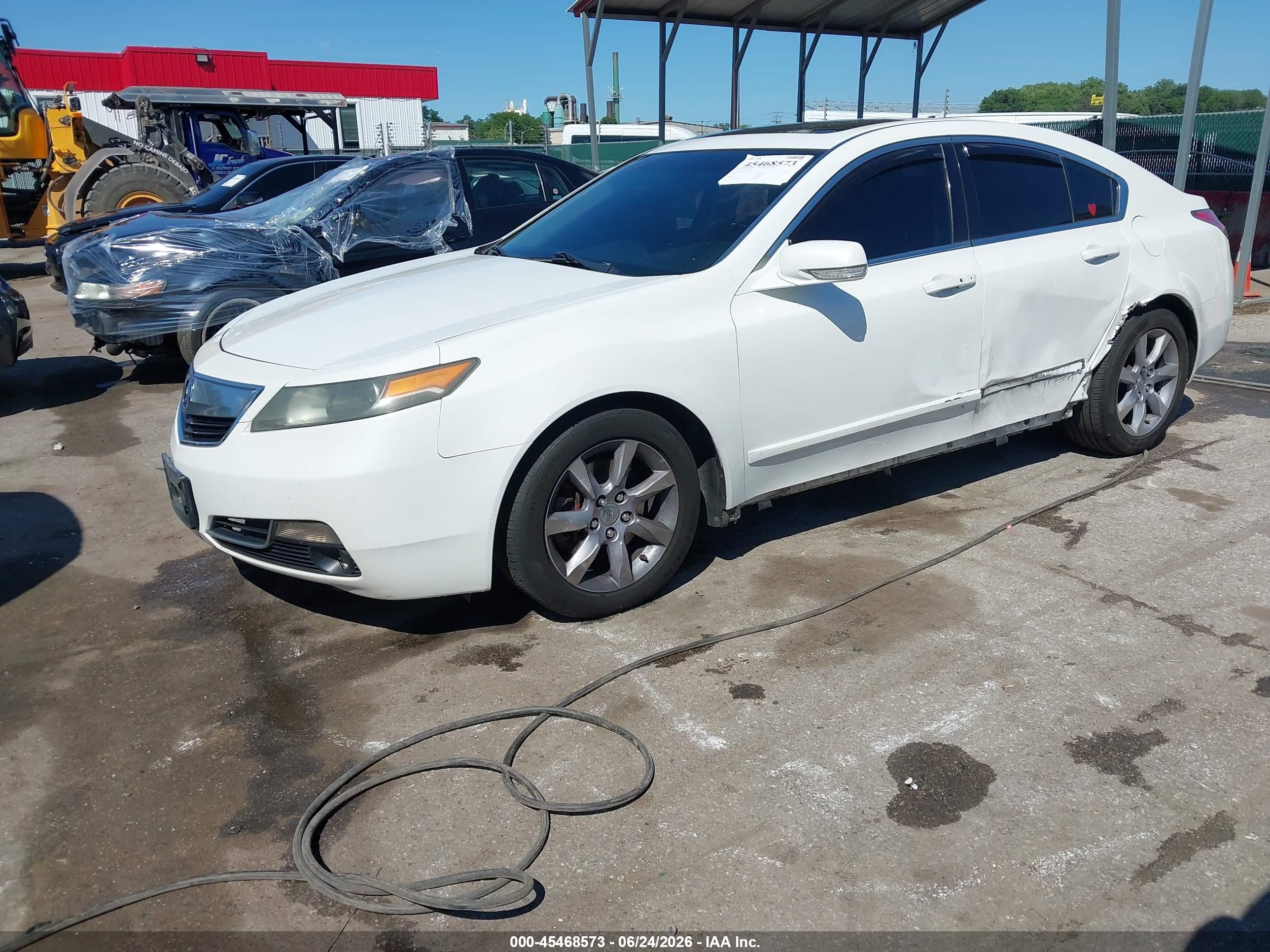 2013 Acura Tl 3.5 White vin: 19UUA8F54DA006529