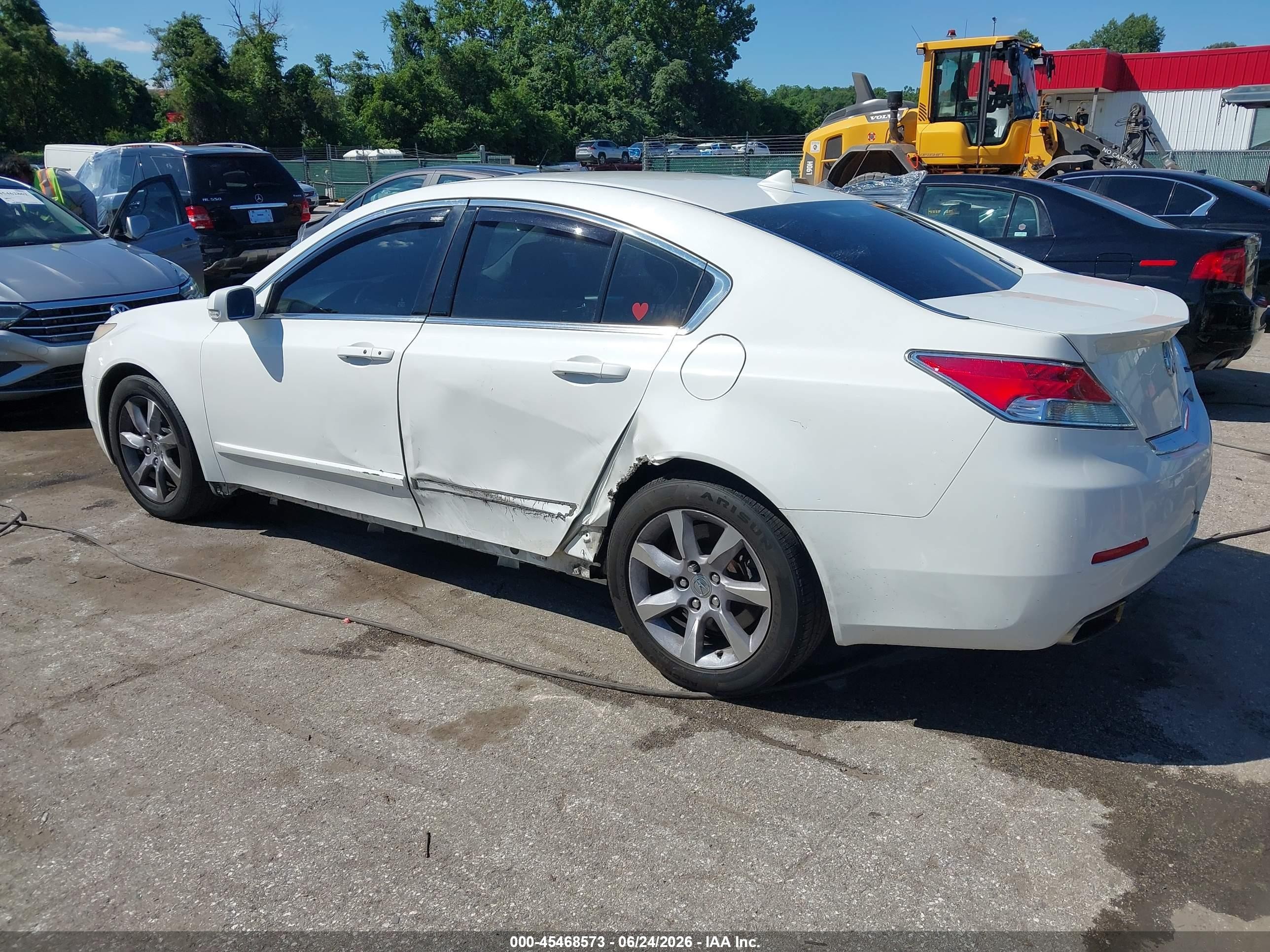 2013 Acura Tl 3.5 White vin: 19UUA8F54DA006529