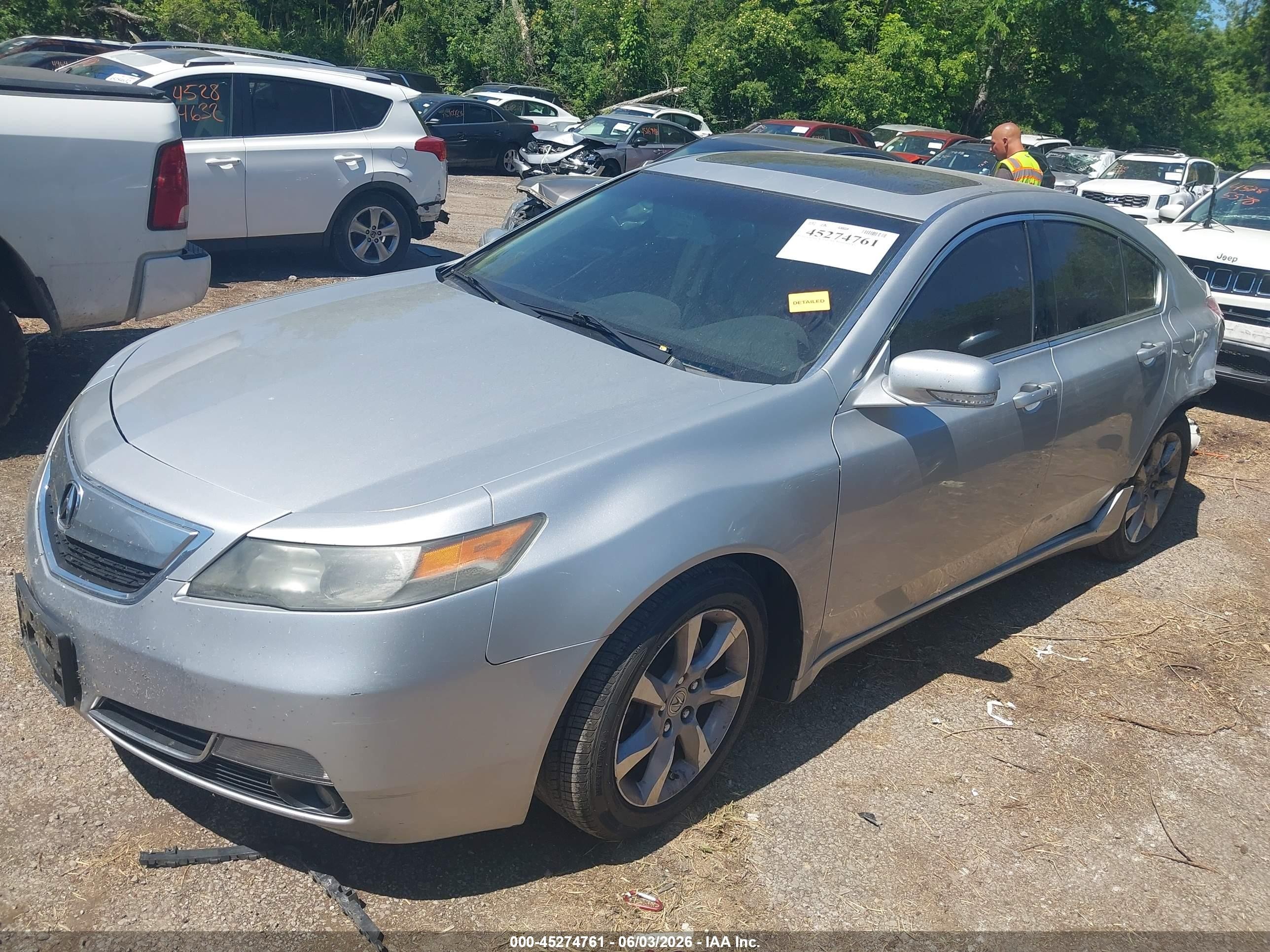 2014 Acura Tl 3.5 Silver vin: 19UUA8F54EA007391