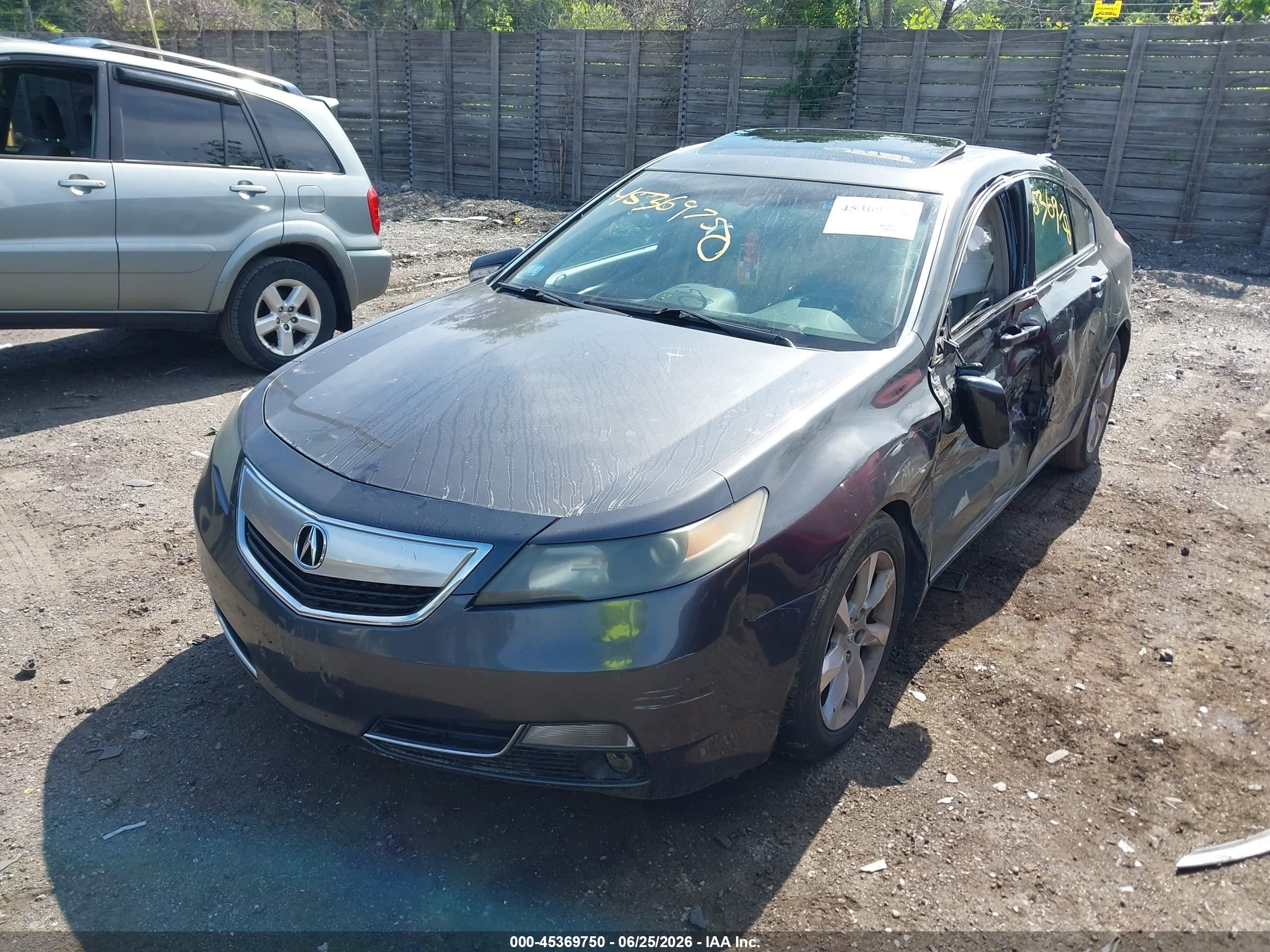 2012 Acura Tl 3.5 Gray vin: 19UUA8F55CA007834