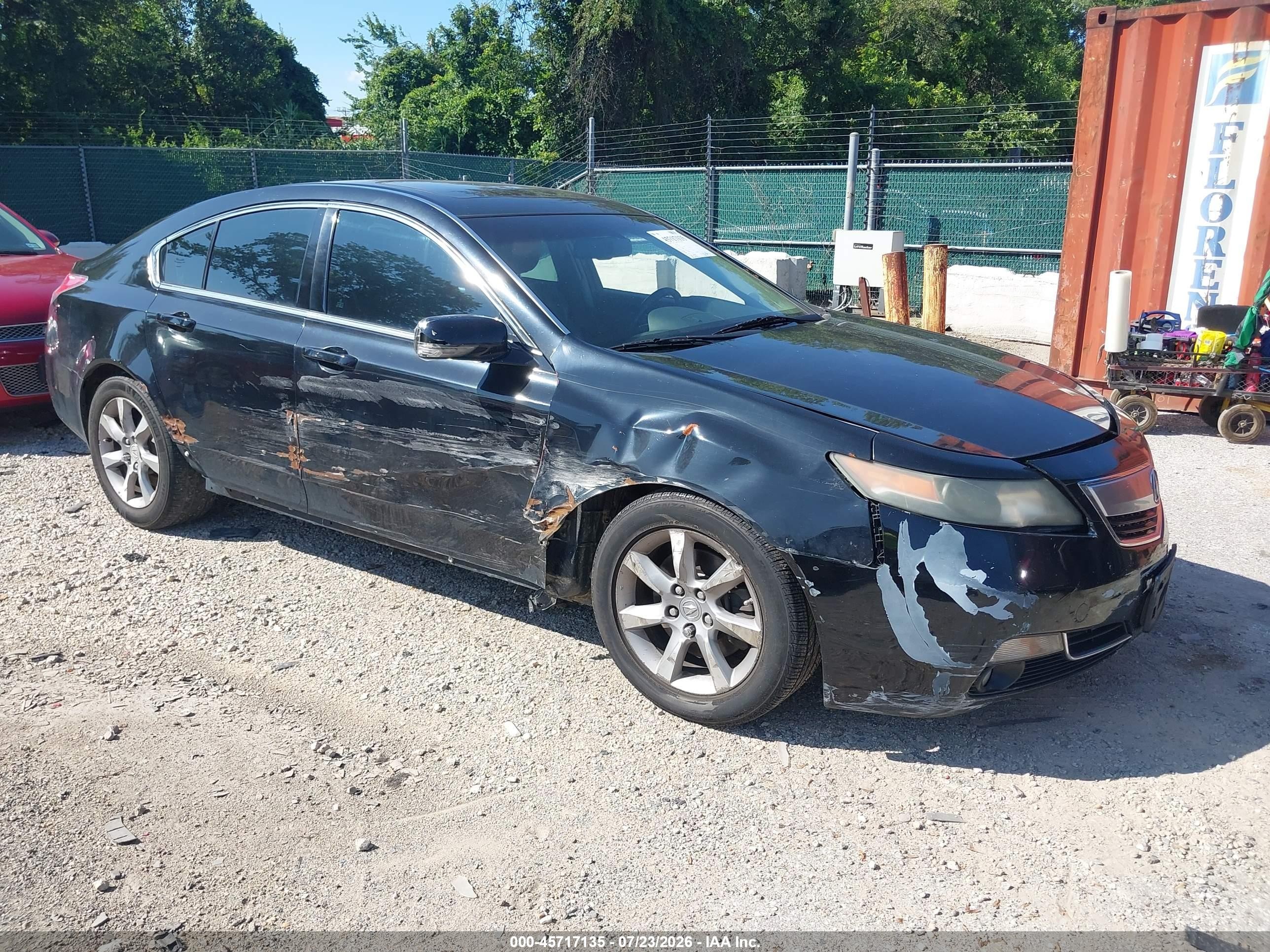 2012 Acura Tl 3.5 Black vin: 19UUA8F55CA024102