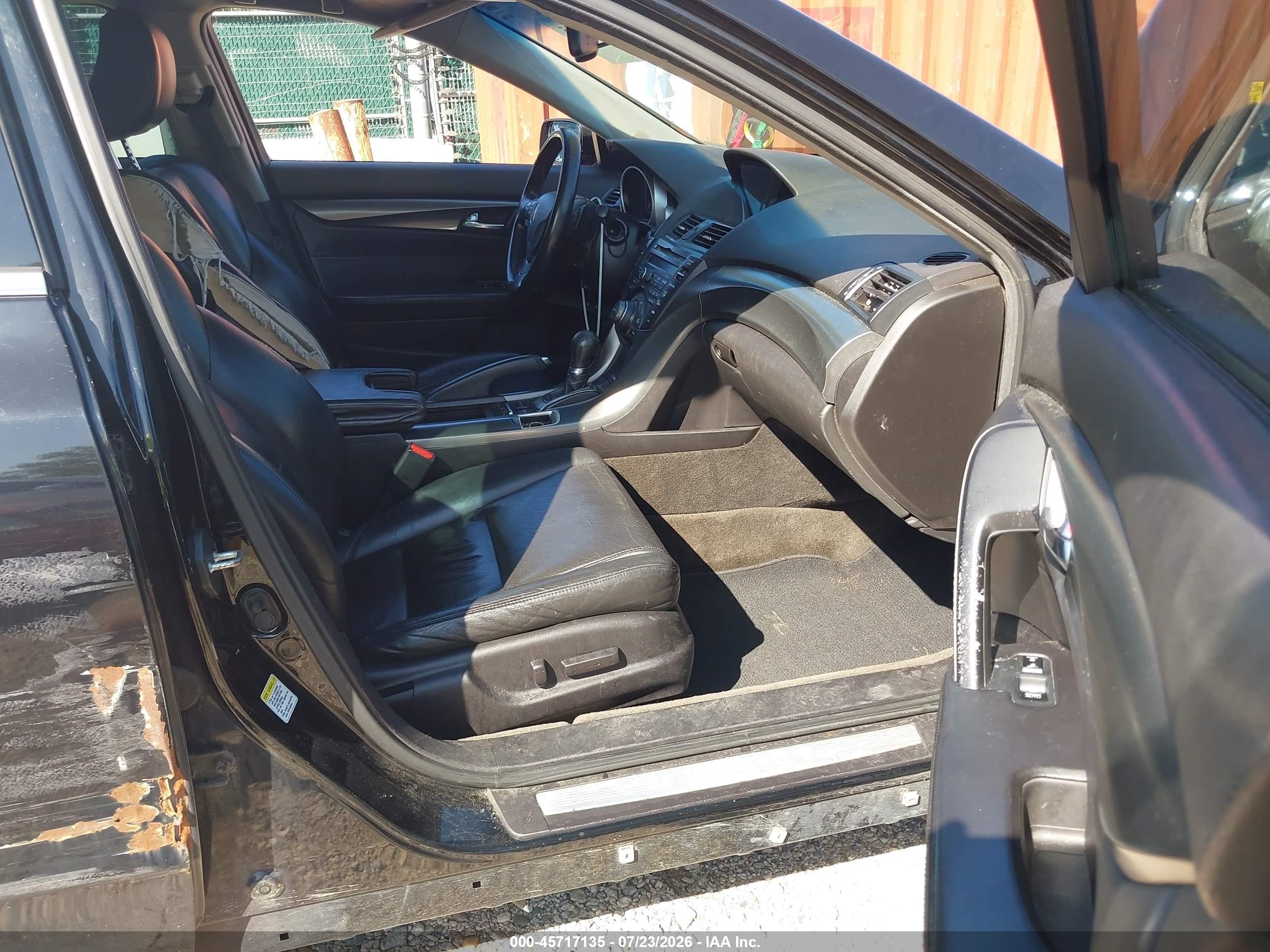 2012 Acura Tl 3.5 Black vin: 19UUA8F55CA024102