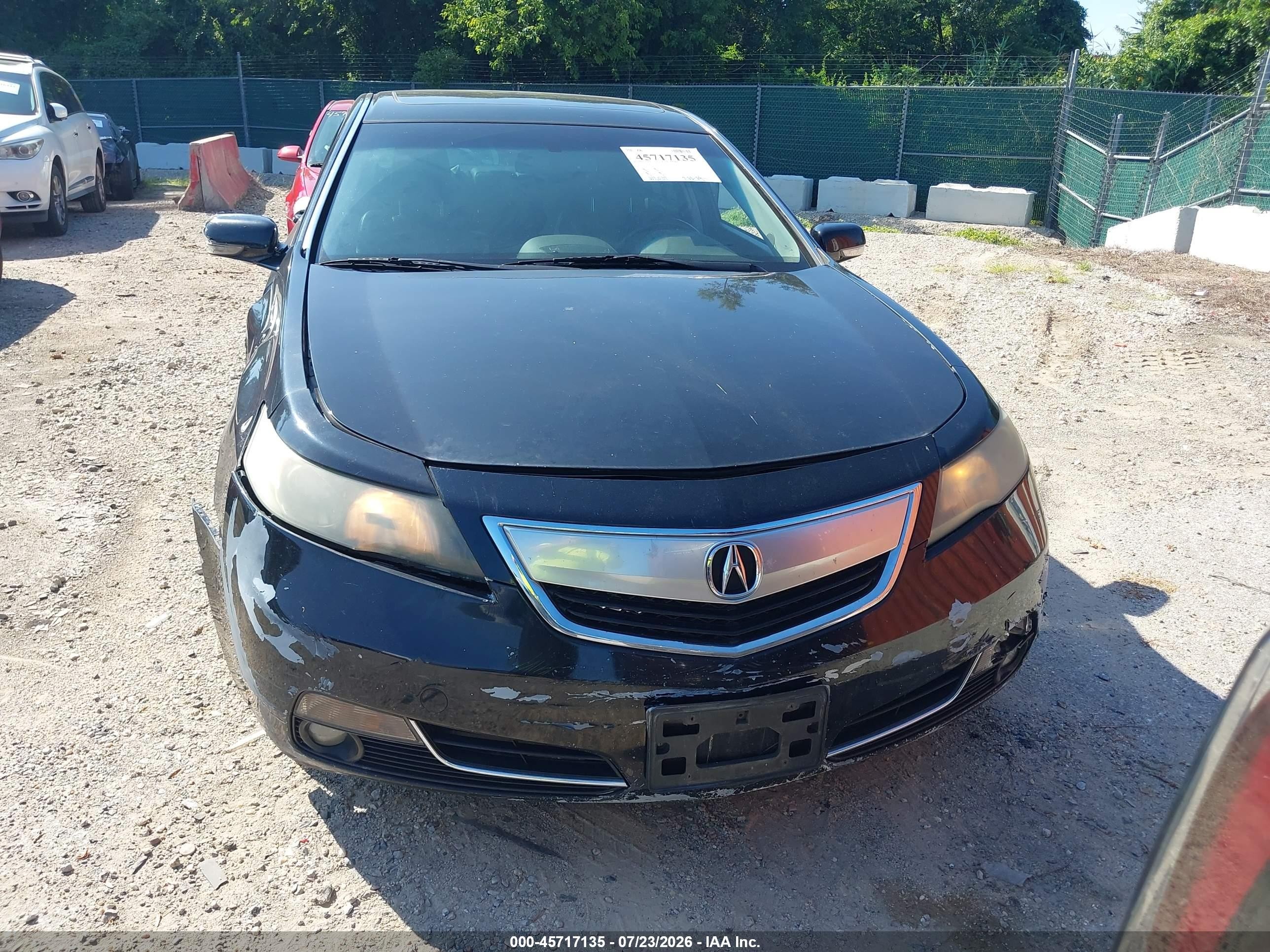 2012 Acura Tl 3.5 Black vin: 19UUA8F55CA024102