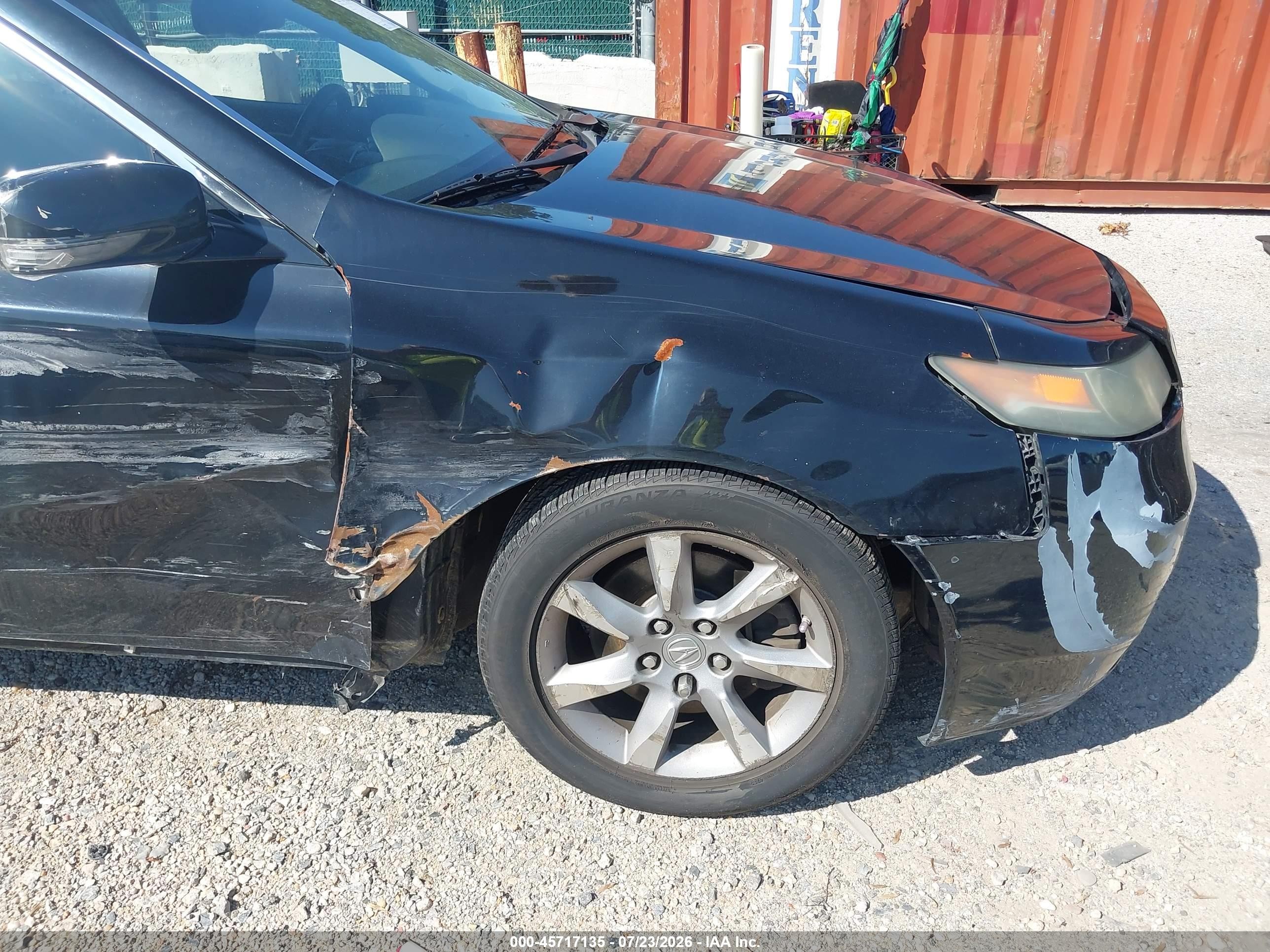 2012 Acura Tl 3.5 Black vin: 19UUA8F55CA024102