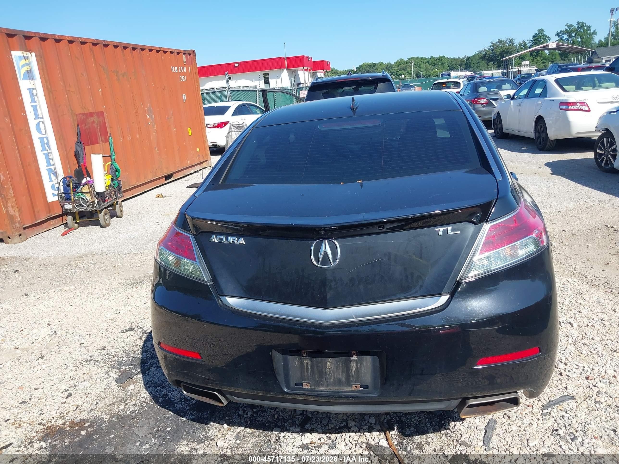 2012 Acura Tl 3.5 Black vin: 19UUA8F55CA024102